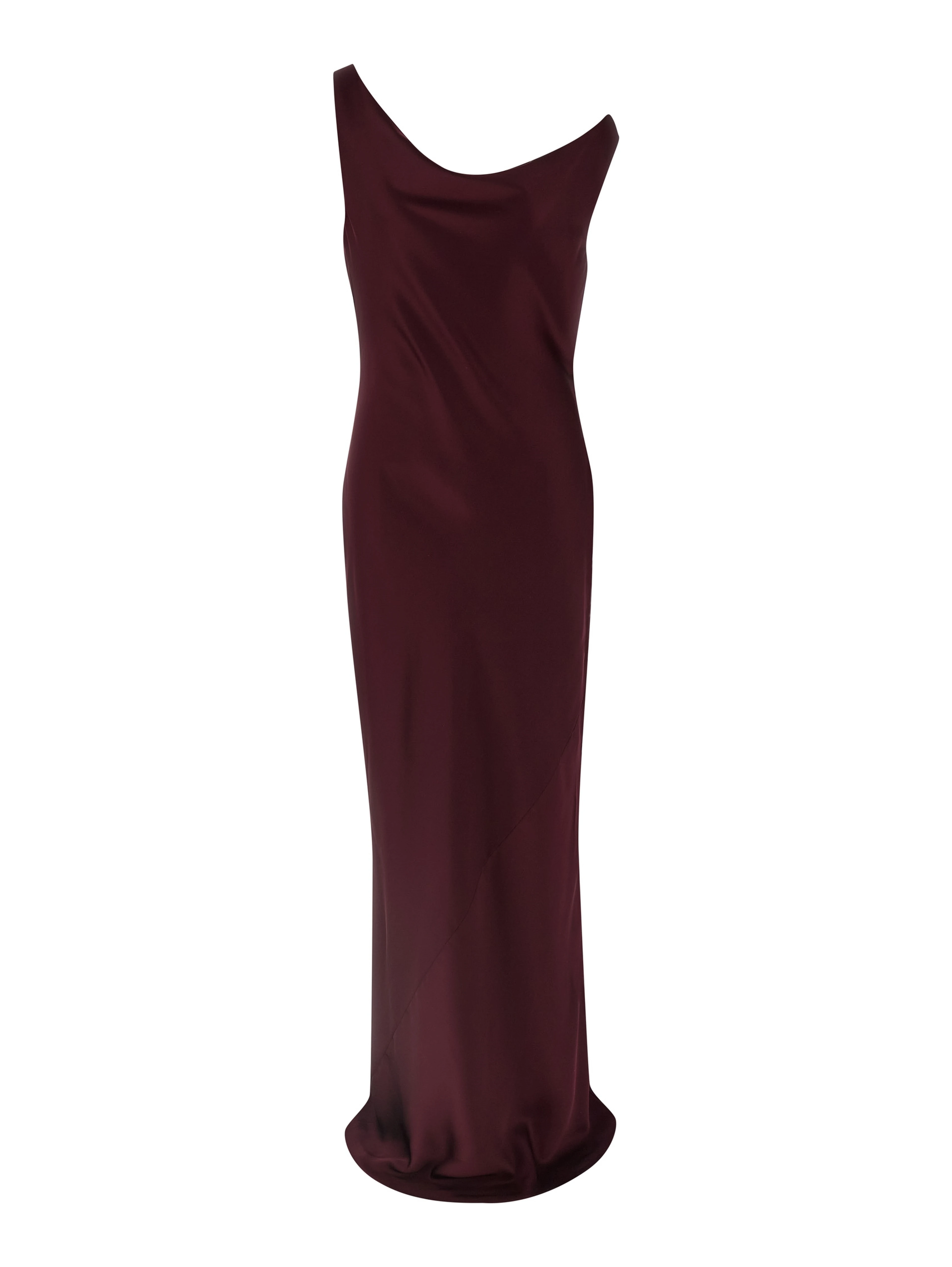 Bordeaux Polyester Long Dress