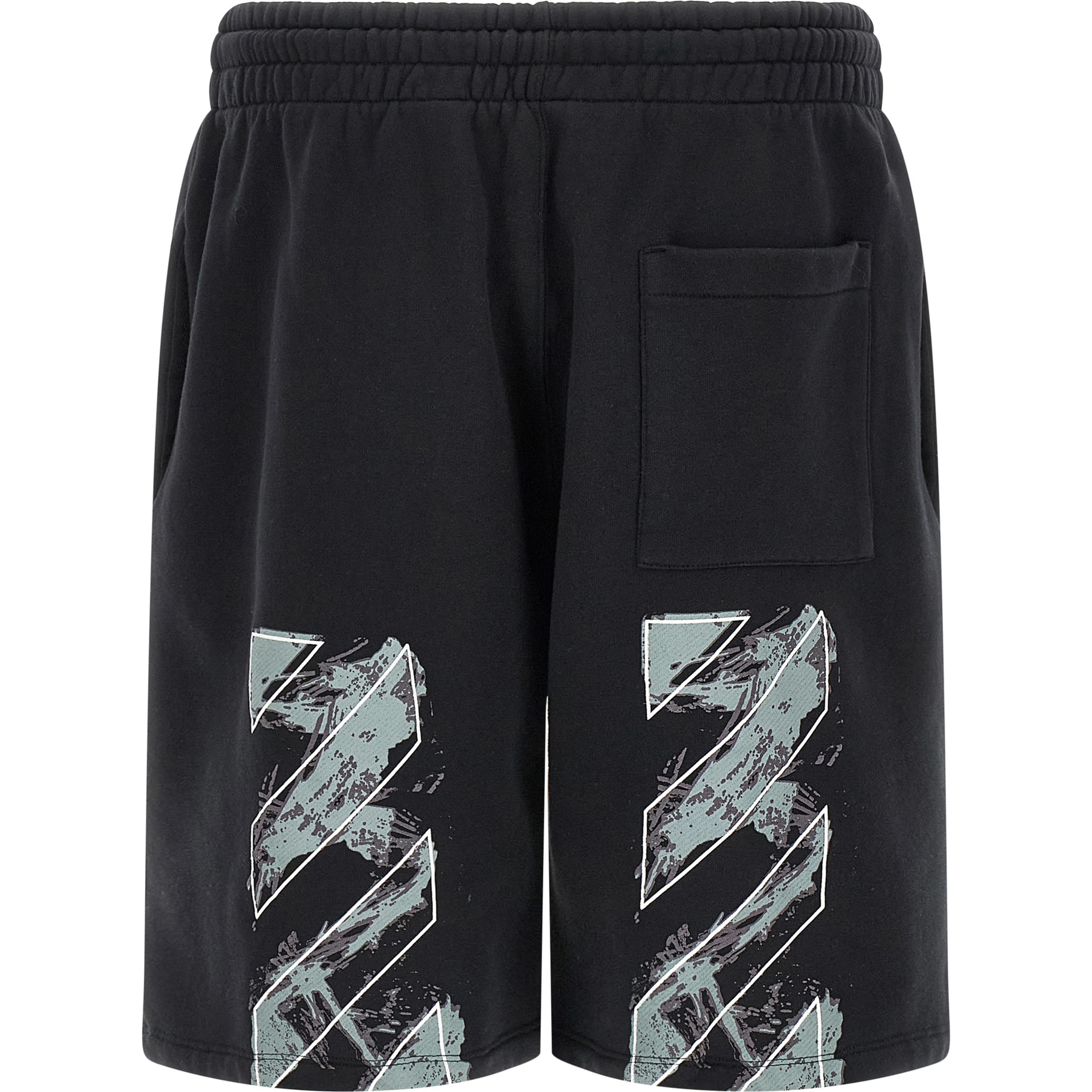 Black Cotton Bermuda Shorts