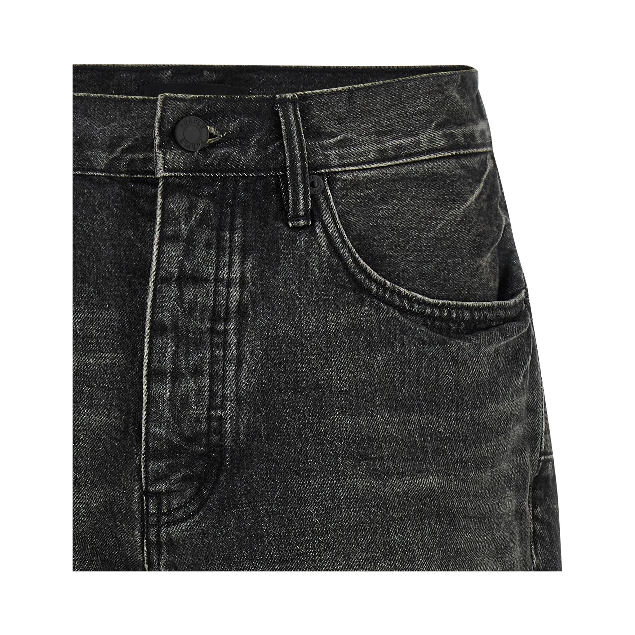 Black Cotton Bermuda Shorts