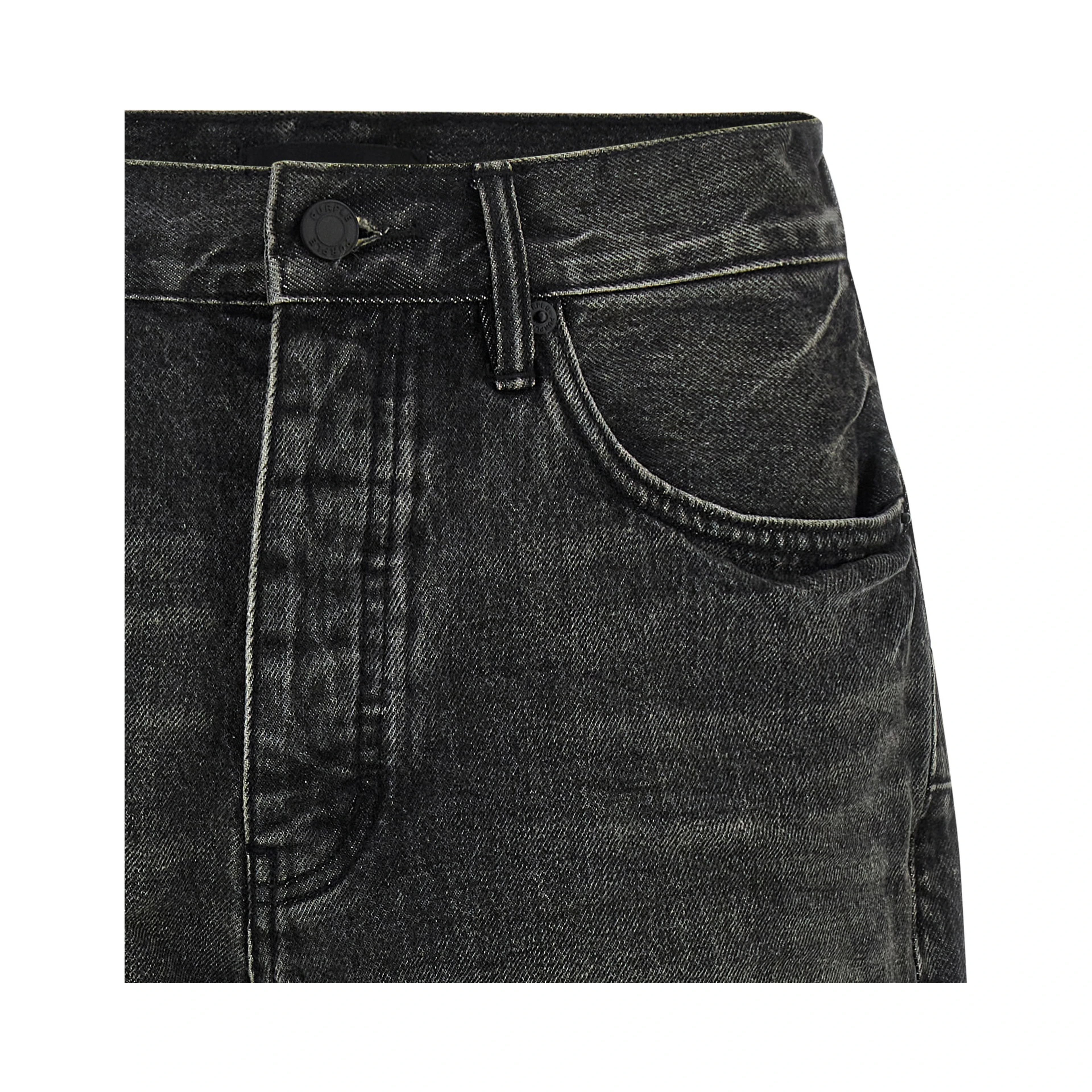Black Cotton Bermuda Shorts