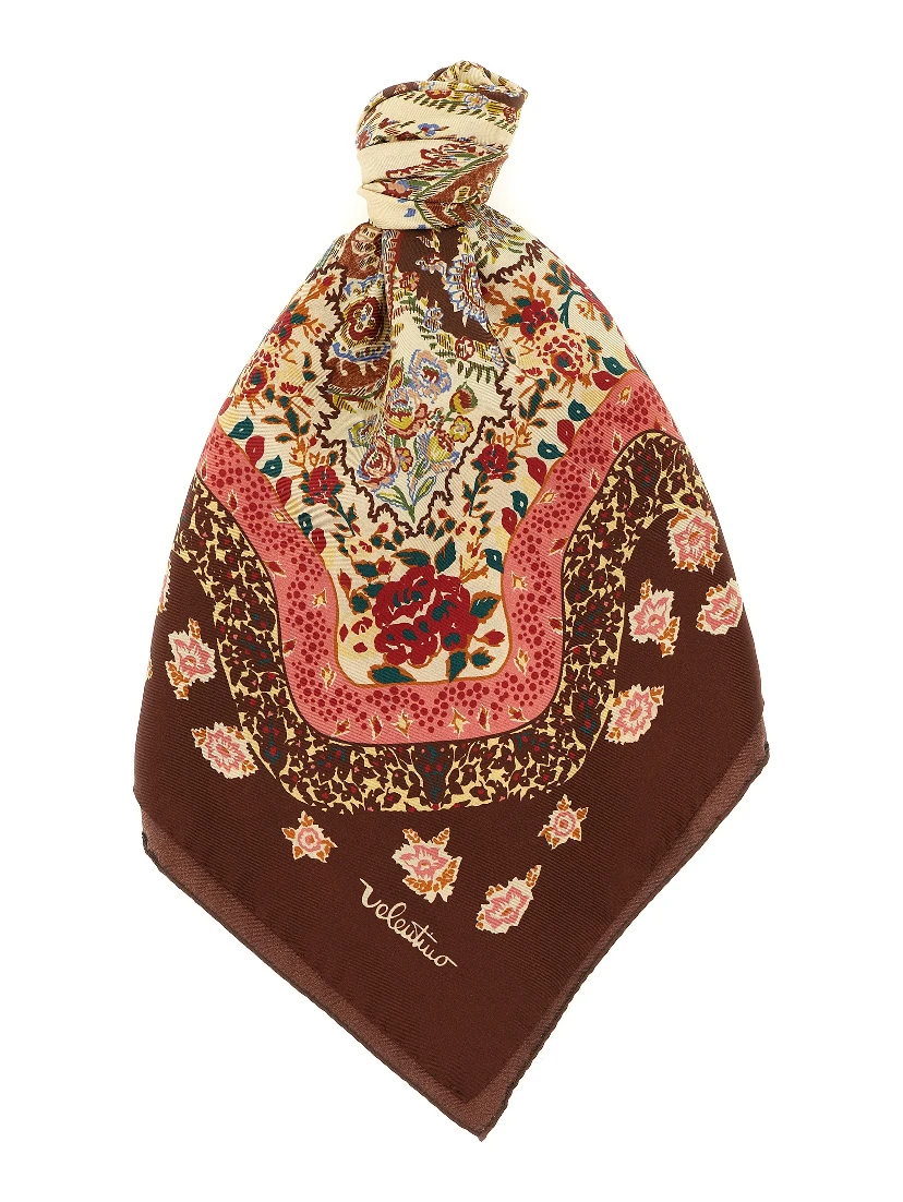 Brown Silk Foulard