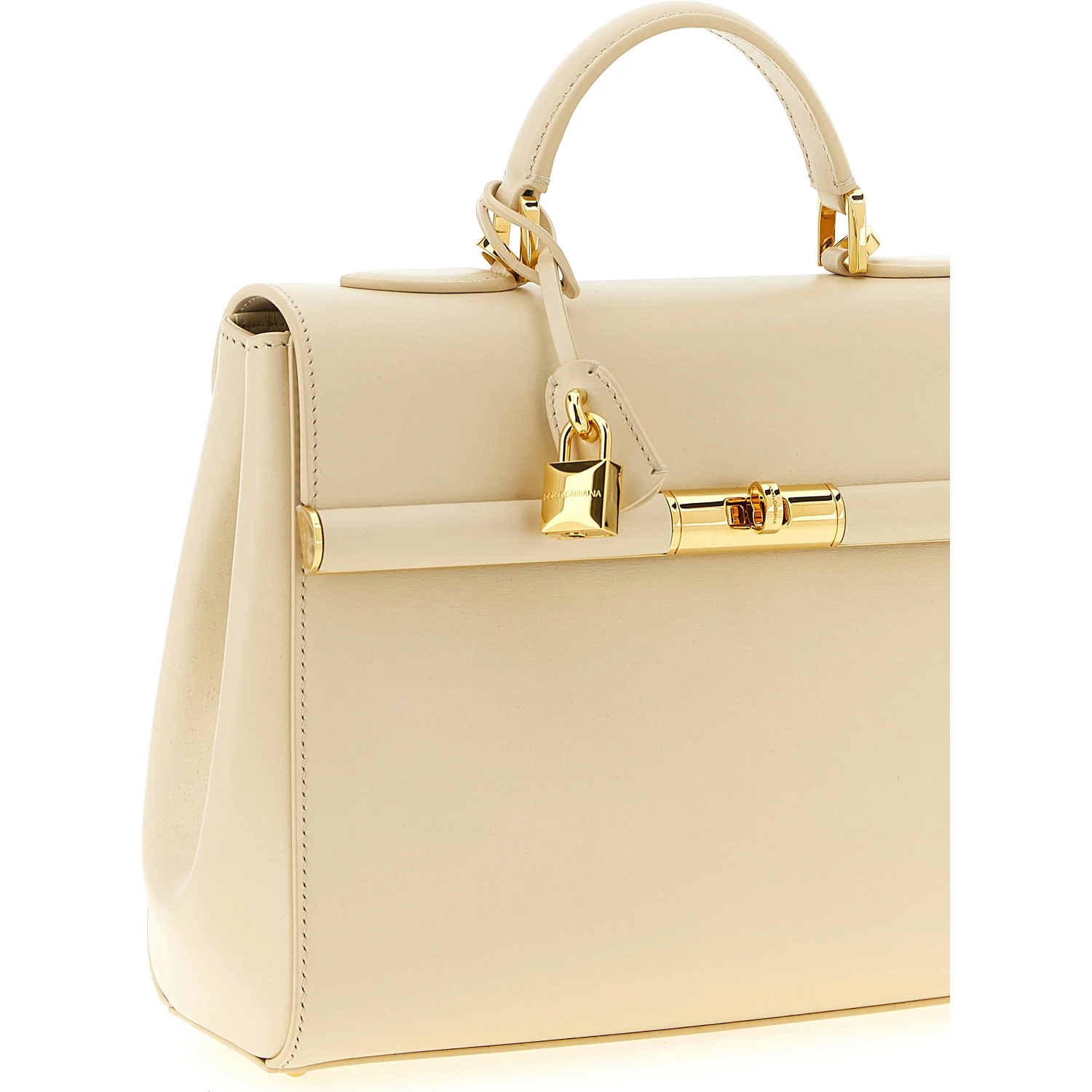 White Lamb Leather Handbag