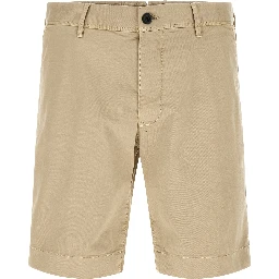 Beige Cotton Bermuda Shorts