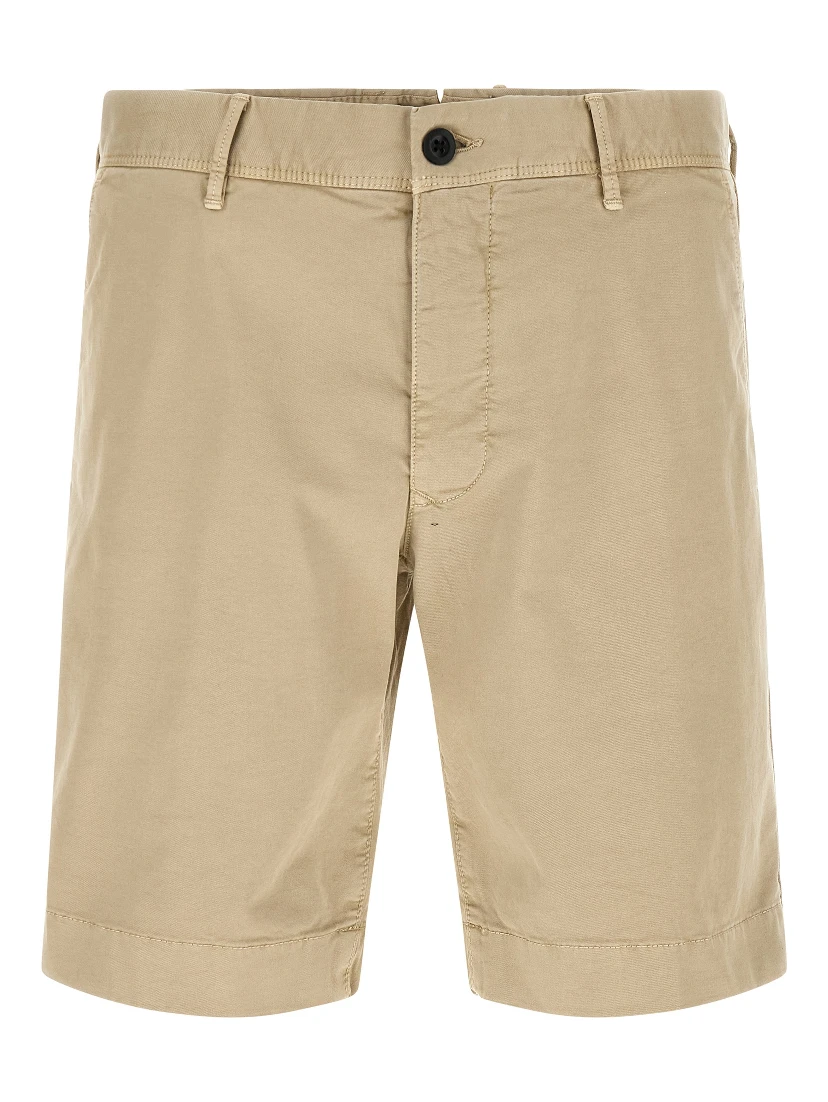 Beige Cotton Bermuda Shorts