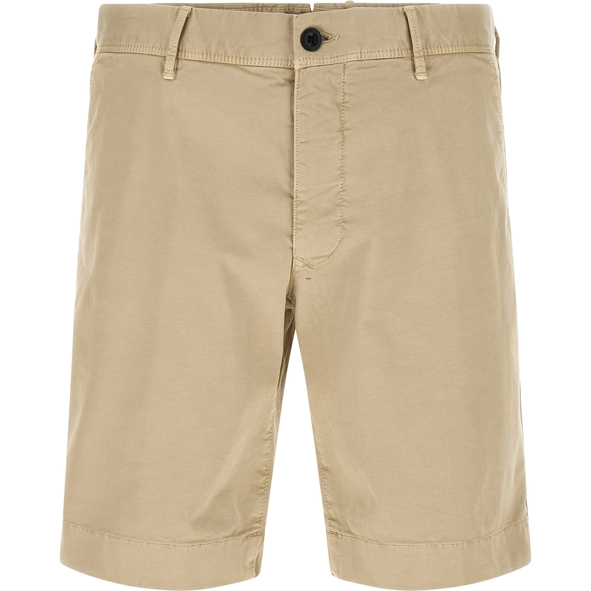 Beige Cotton Bermuda Shorts