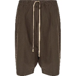 Brown Cotton Bermuda Shorts