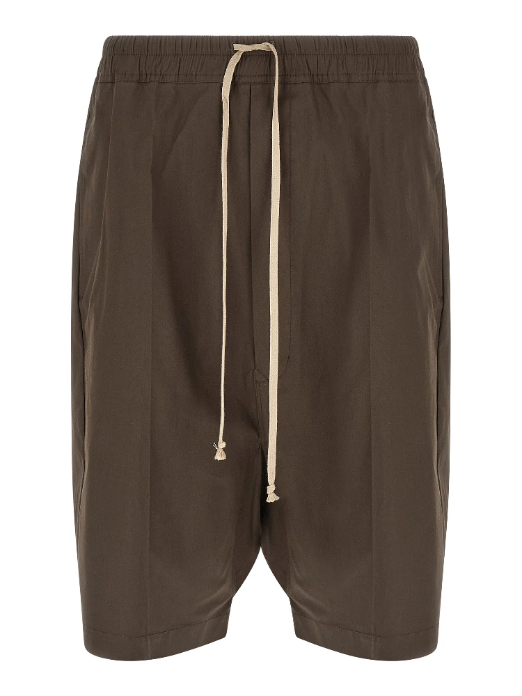 Brown Cotton Bermuda Shorts