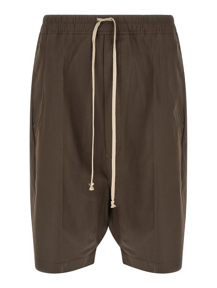 Brown Cotton Bermuda Shorts