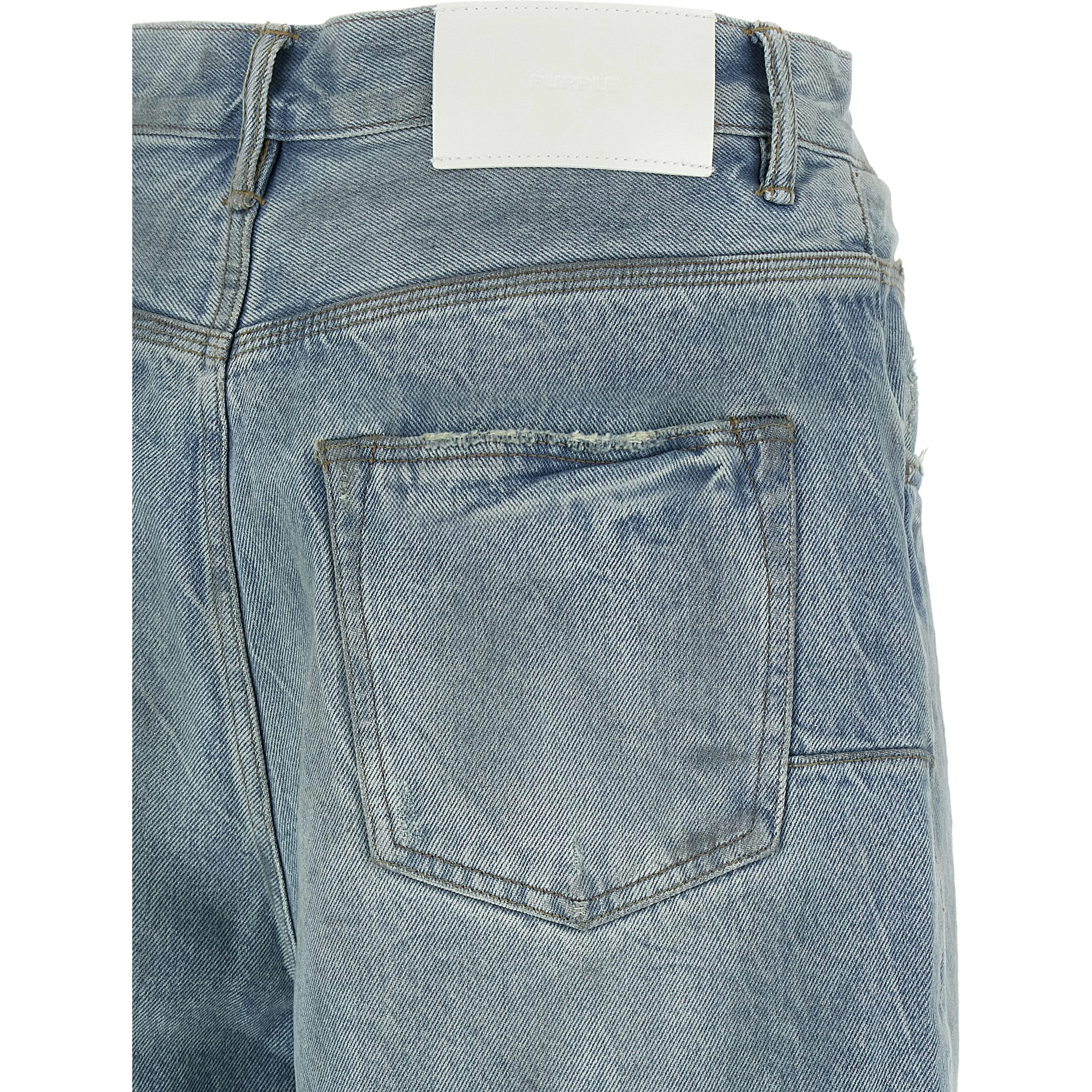 Blue Cotton Bermuda Shorts