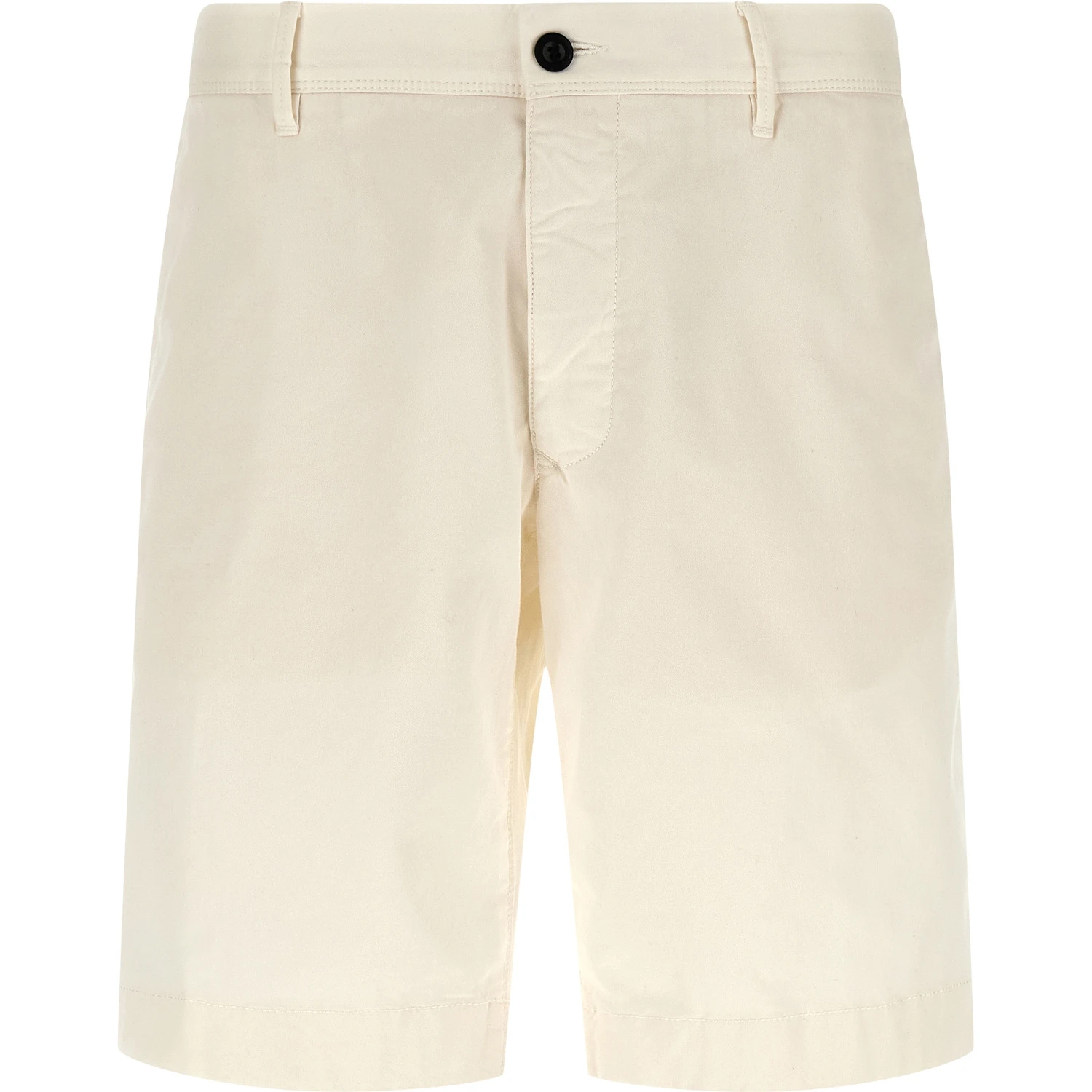 White Cotton Bermuda Shorts