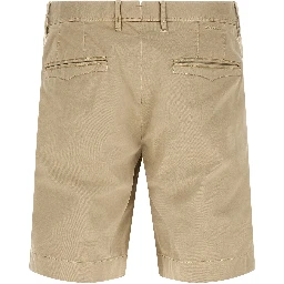 Beige Cotton Bermuda Shorts