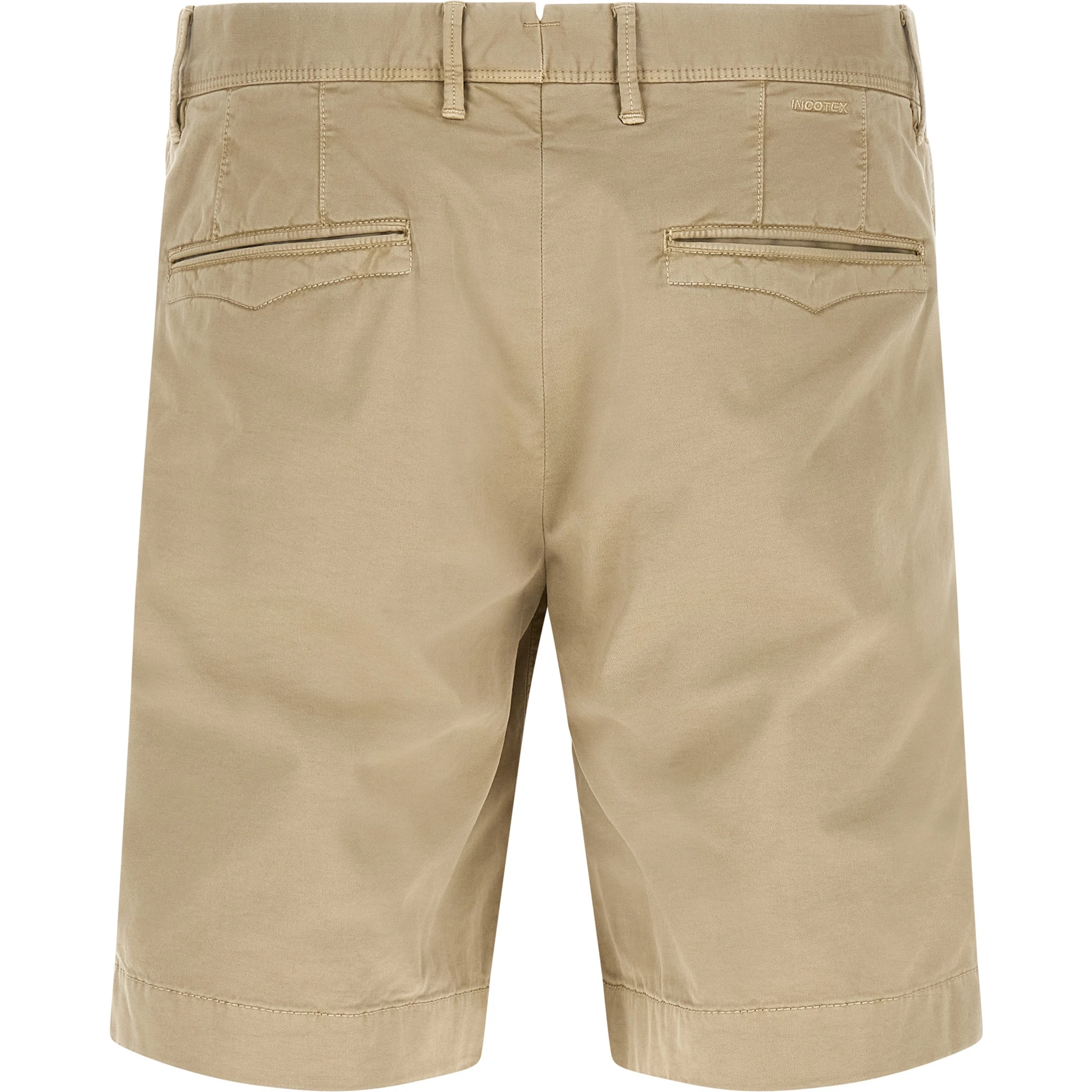 Beige Cotton Bermuda Shorts