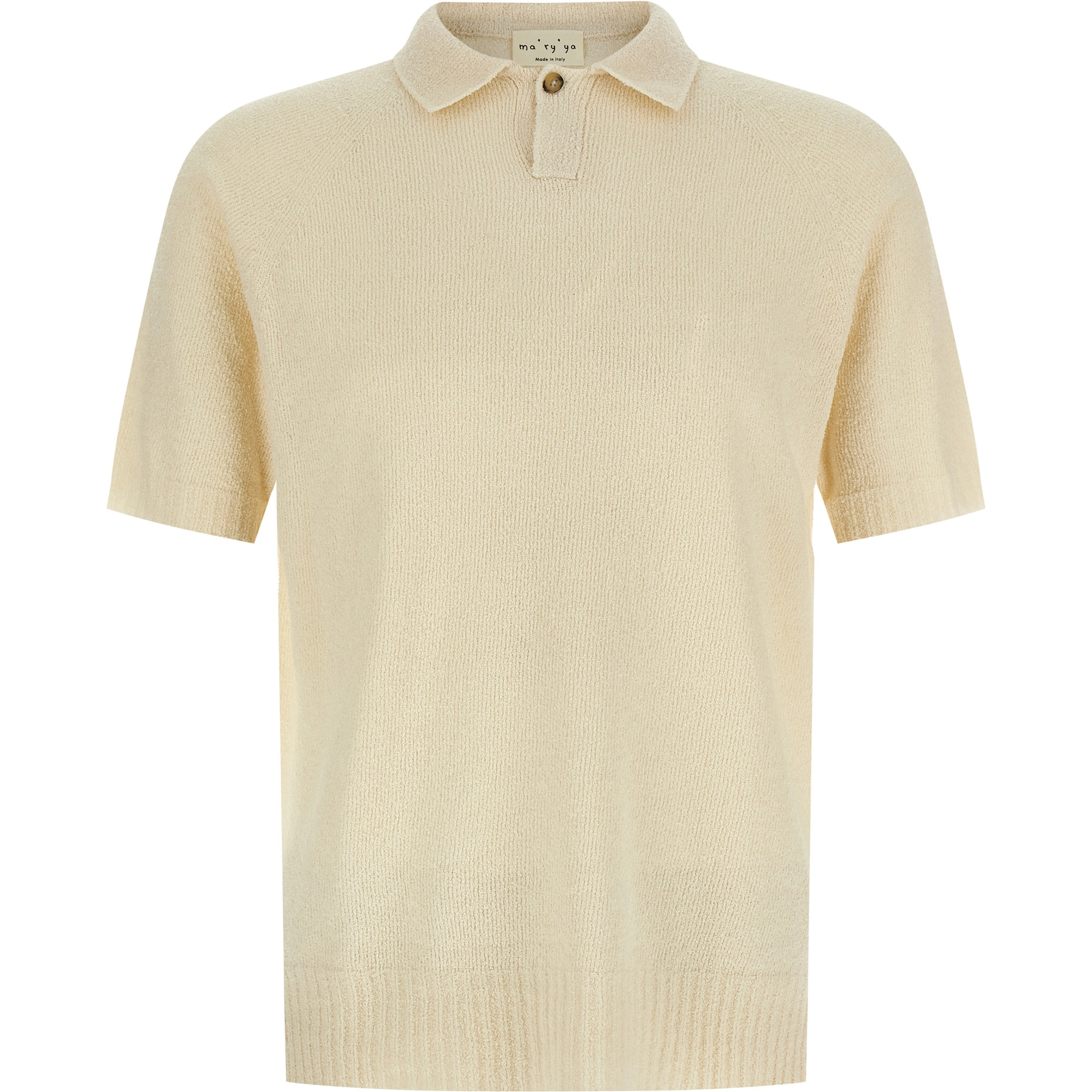 Beige Cotton Polo Shirt