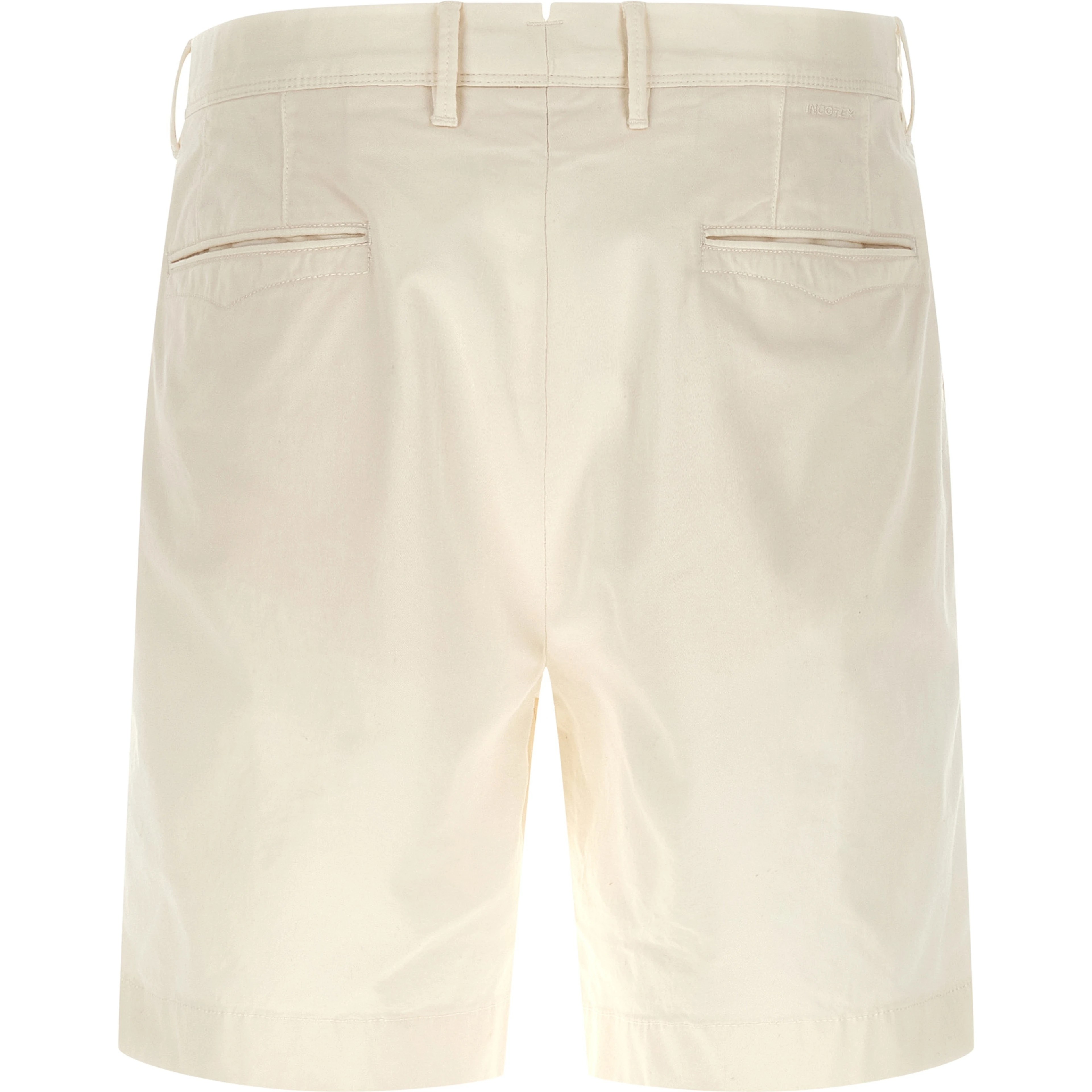 White Cotton Bermuda Shorts