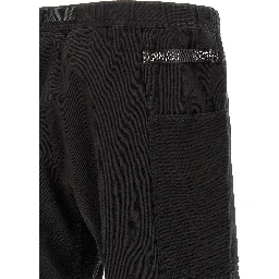 Black Cotton Bermuda Shorts