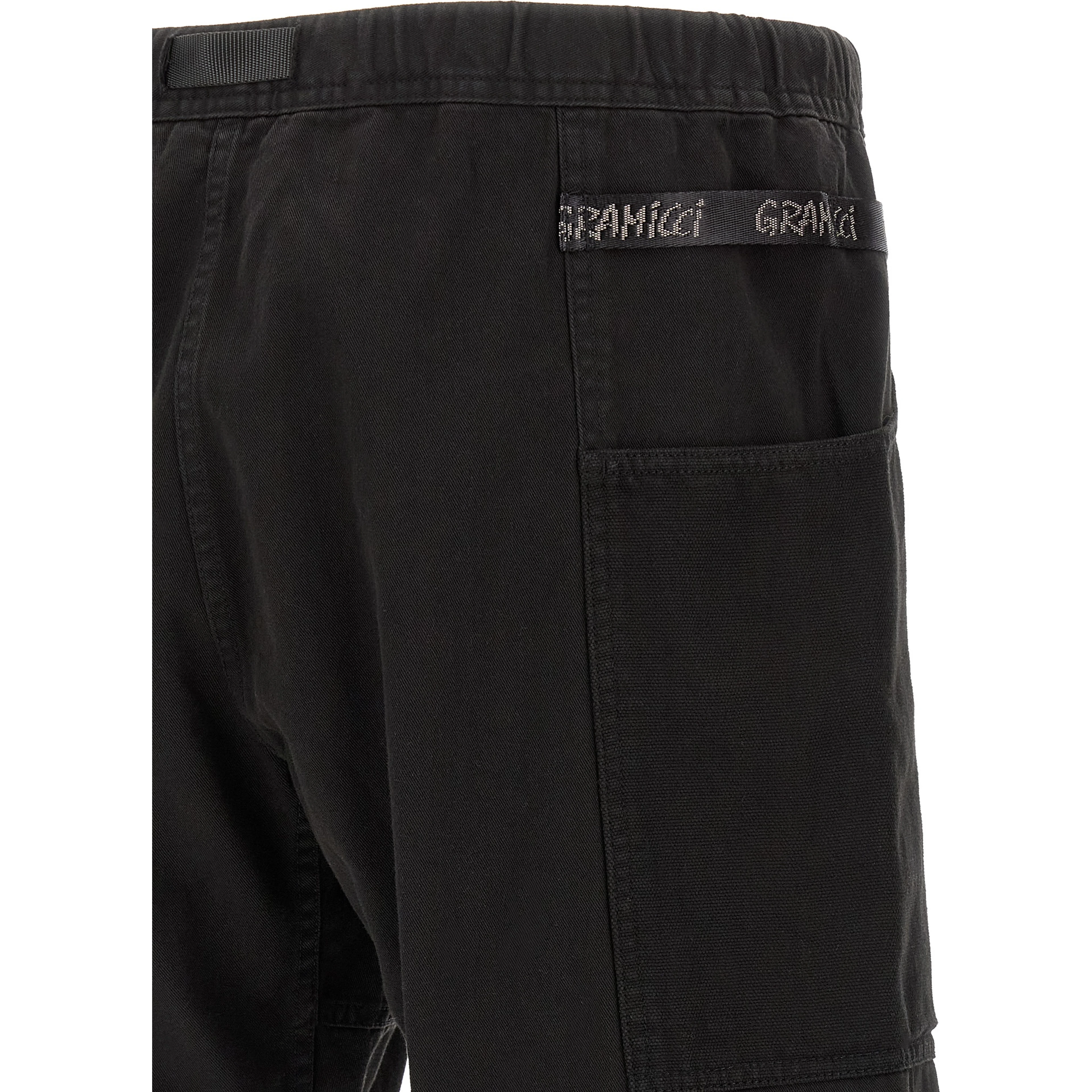 Black Cotton Bermuda Shorts