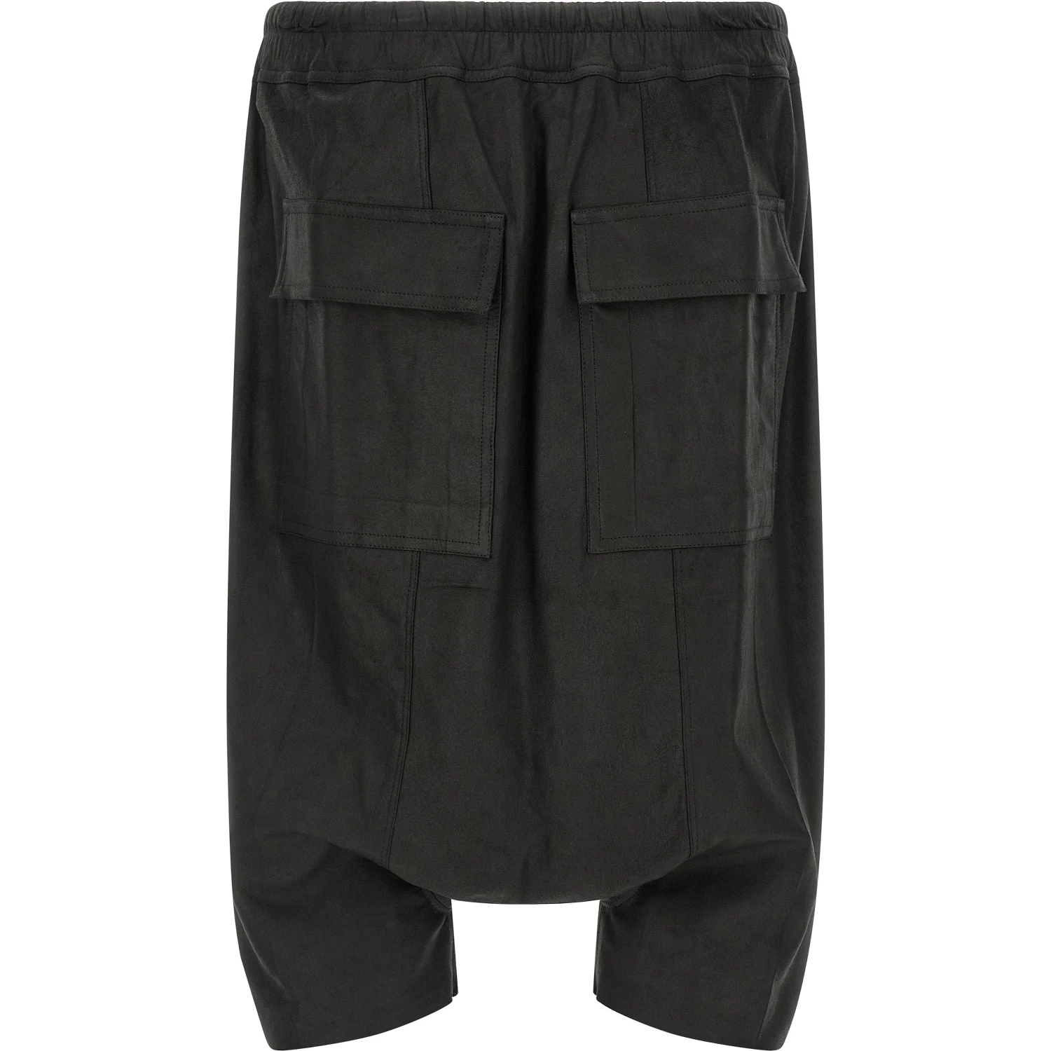 Black Lamb Leather Bermuda Shorts