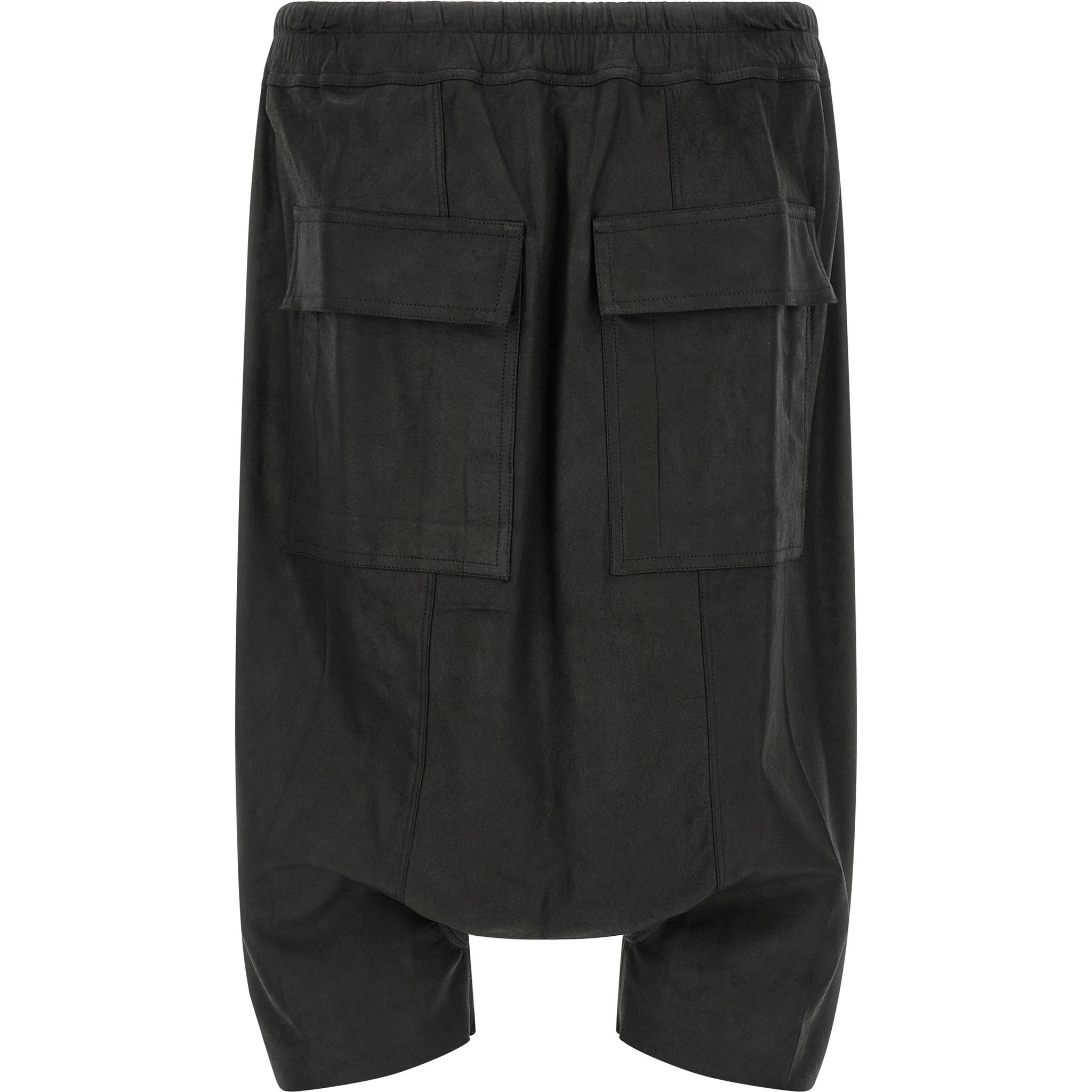 Black Lamb Leather Bermuda Shorts