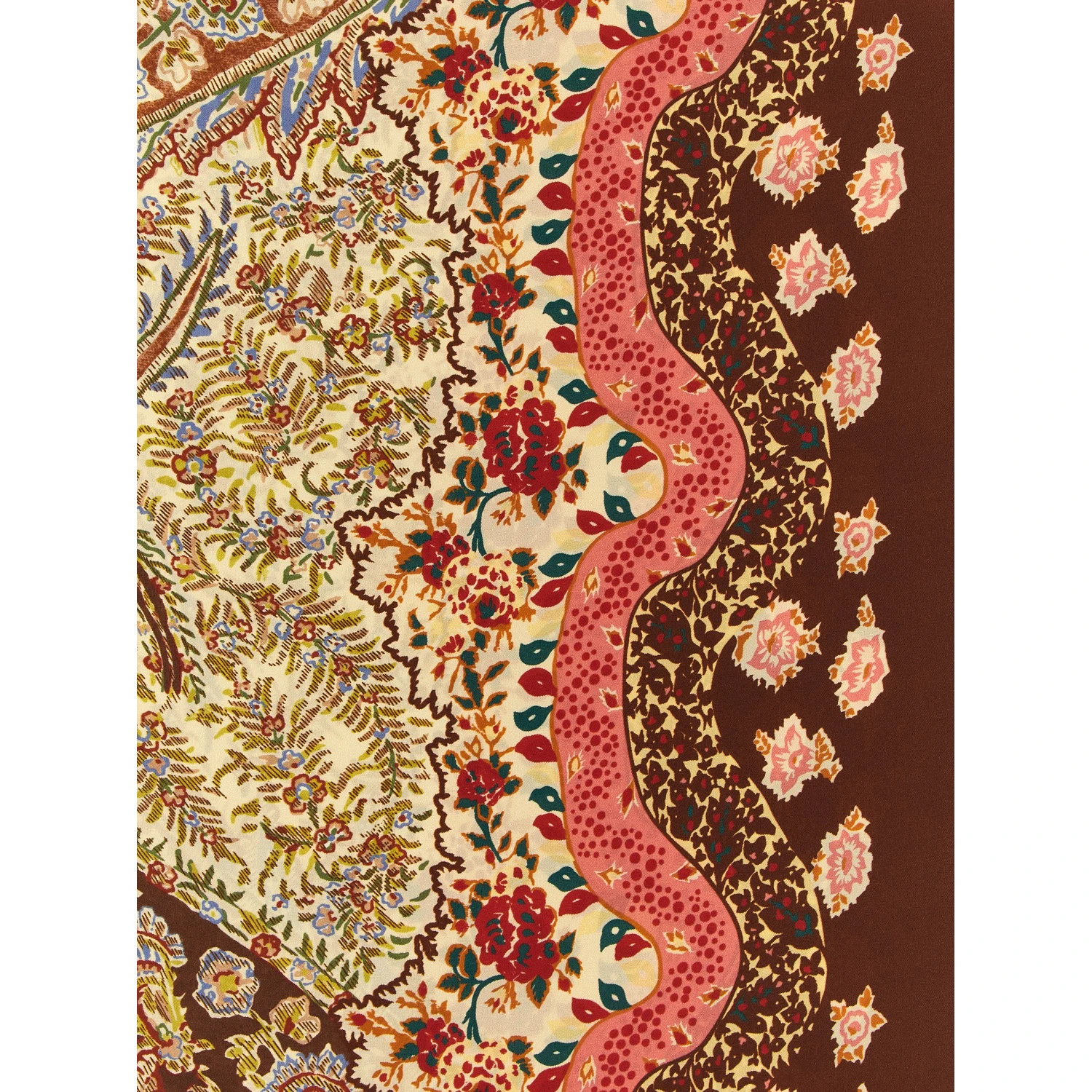 Brown Silk Foulard
