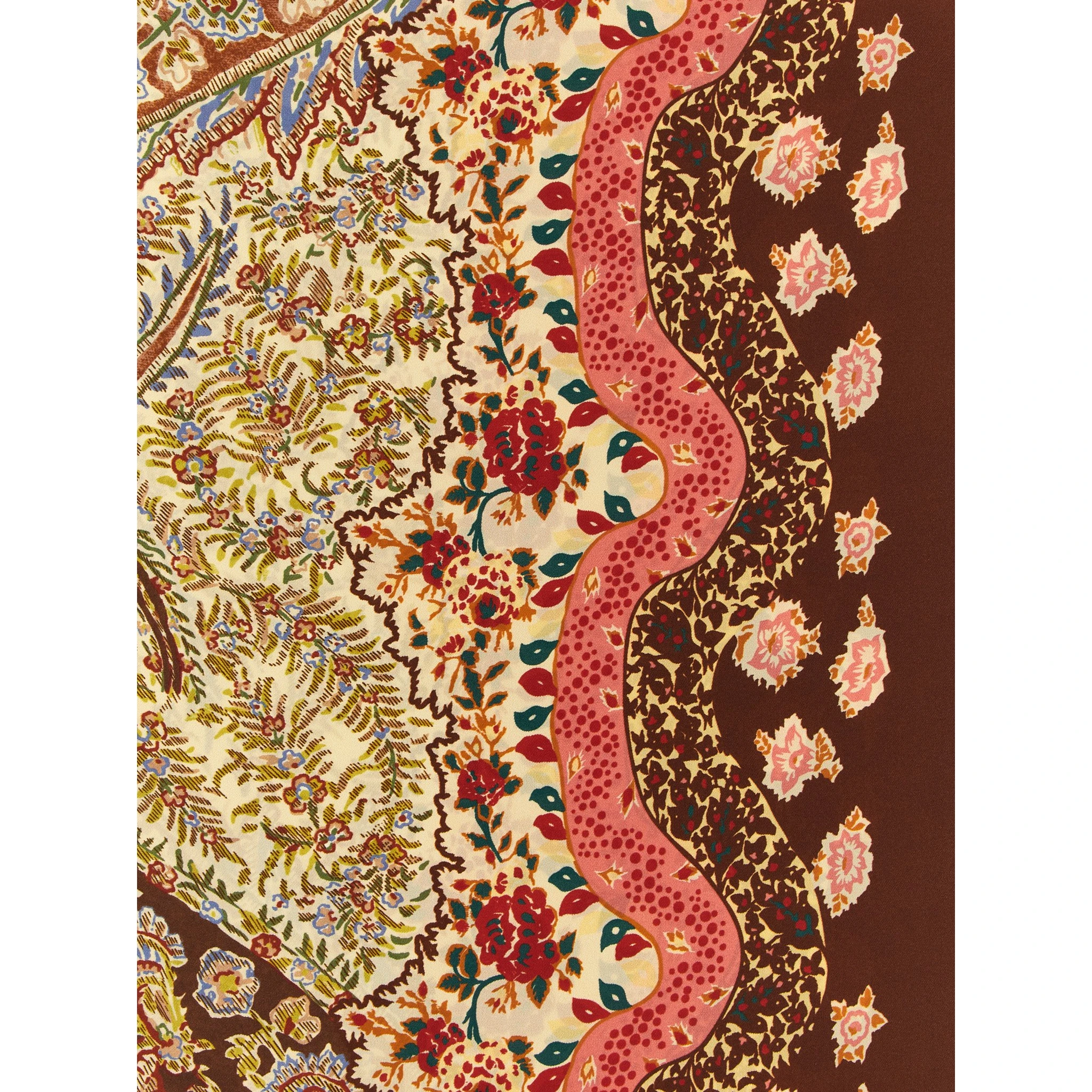 Brown Silk Foulard
