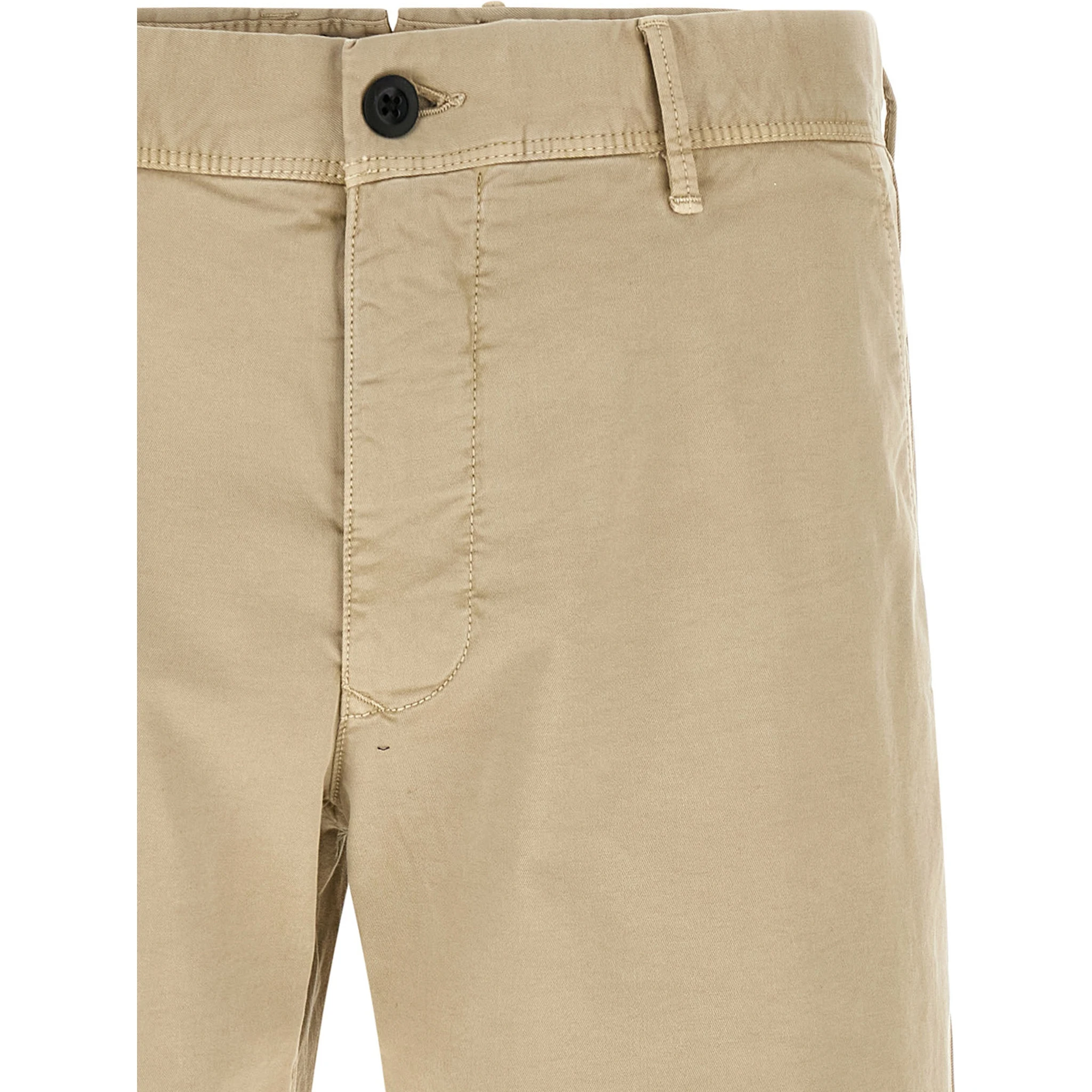 Beige Cotton Bermuda Shorts