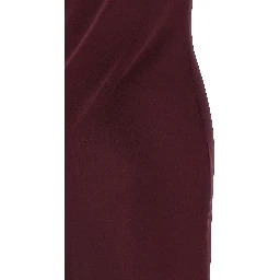 Bordeaux Polyester Long Dress