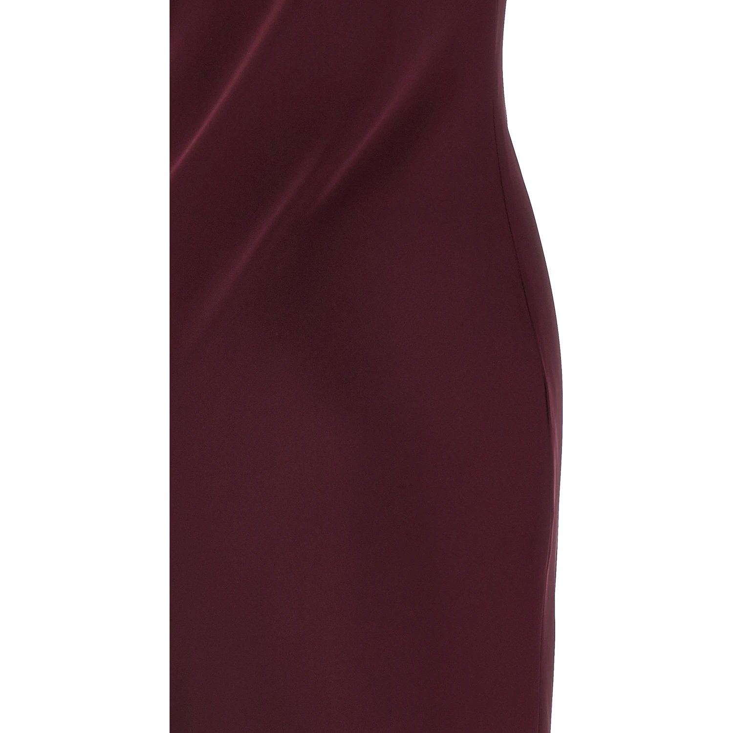 Bordeaux Polyester Long Dress