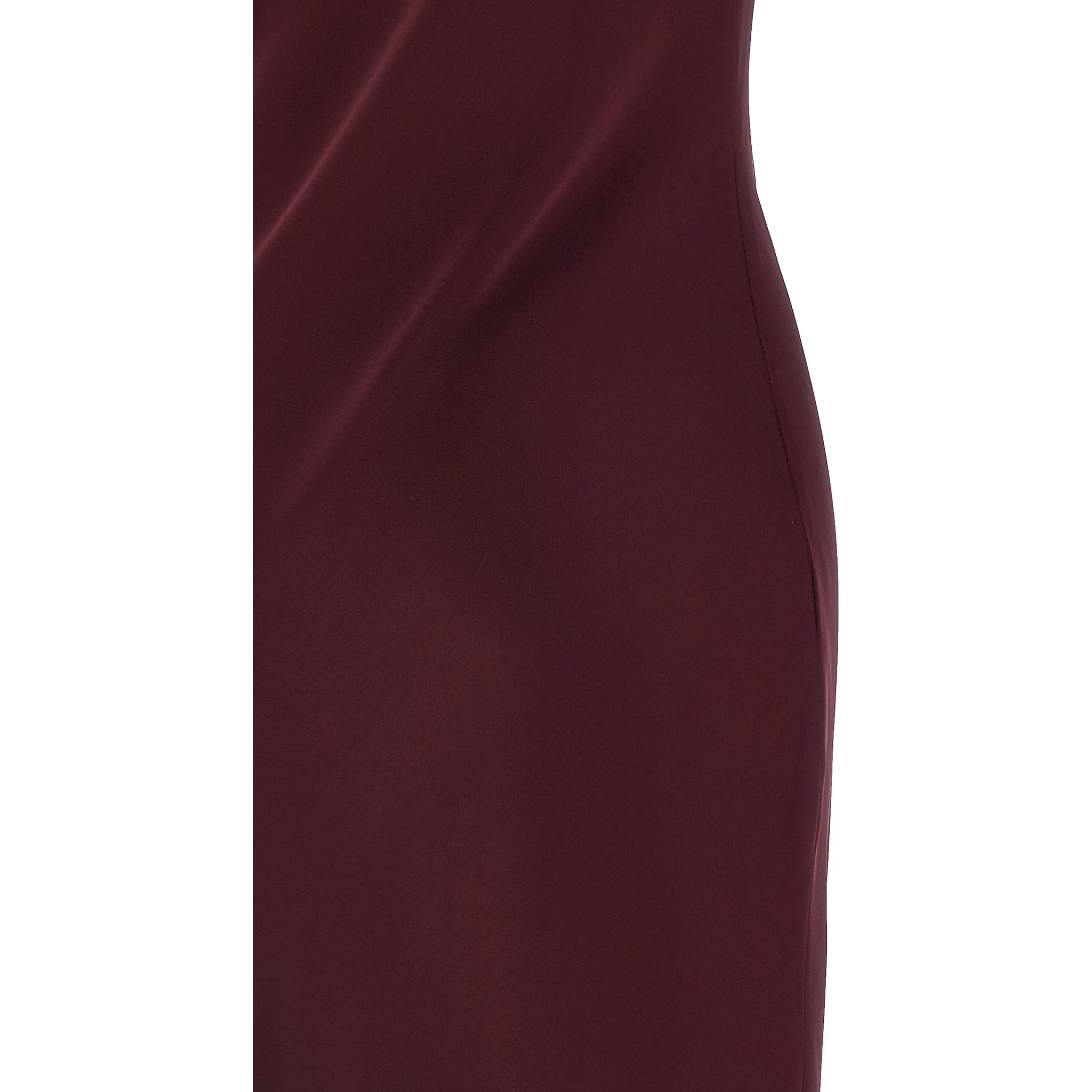 Bordeaux Polyester Long Dress