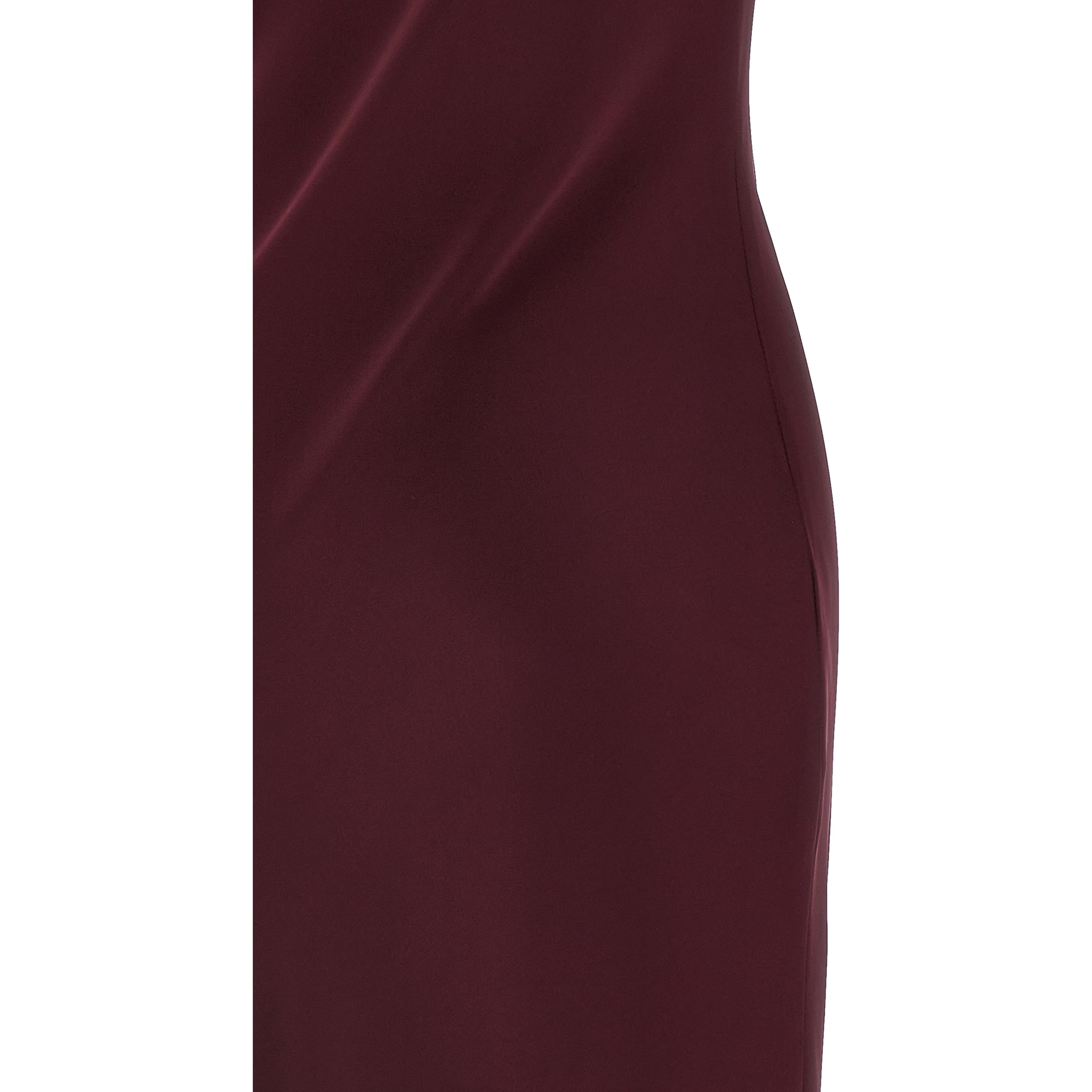 Bordeaux Polyester Long Dress