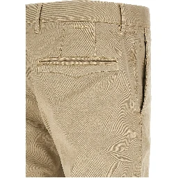 Beige Cotton Bermuda Shorts
