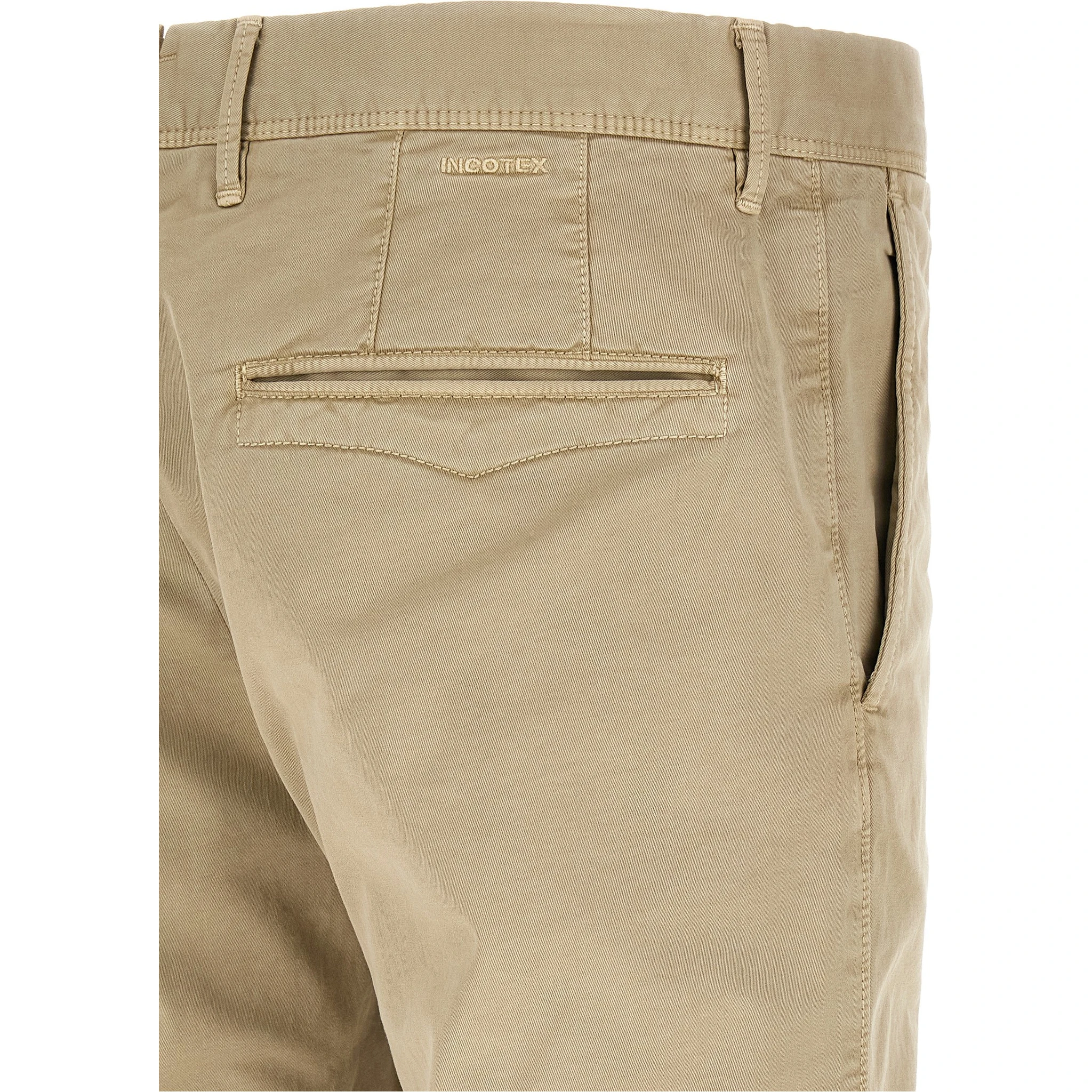 Beige Cotton Bermuda Shorts