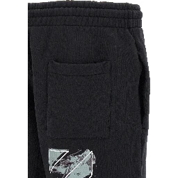 Black Cotton Bermuda Shorts
