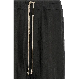 Black Lamb Leather Bermuda Shorts