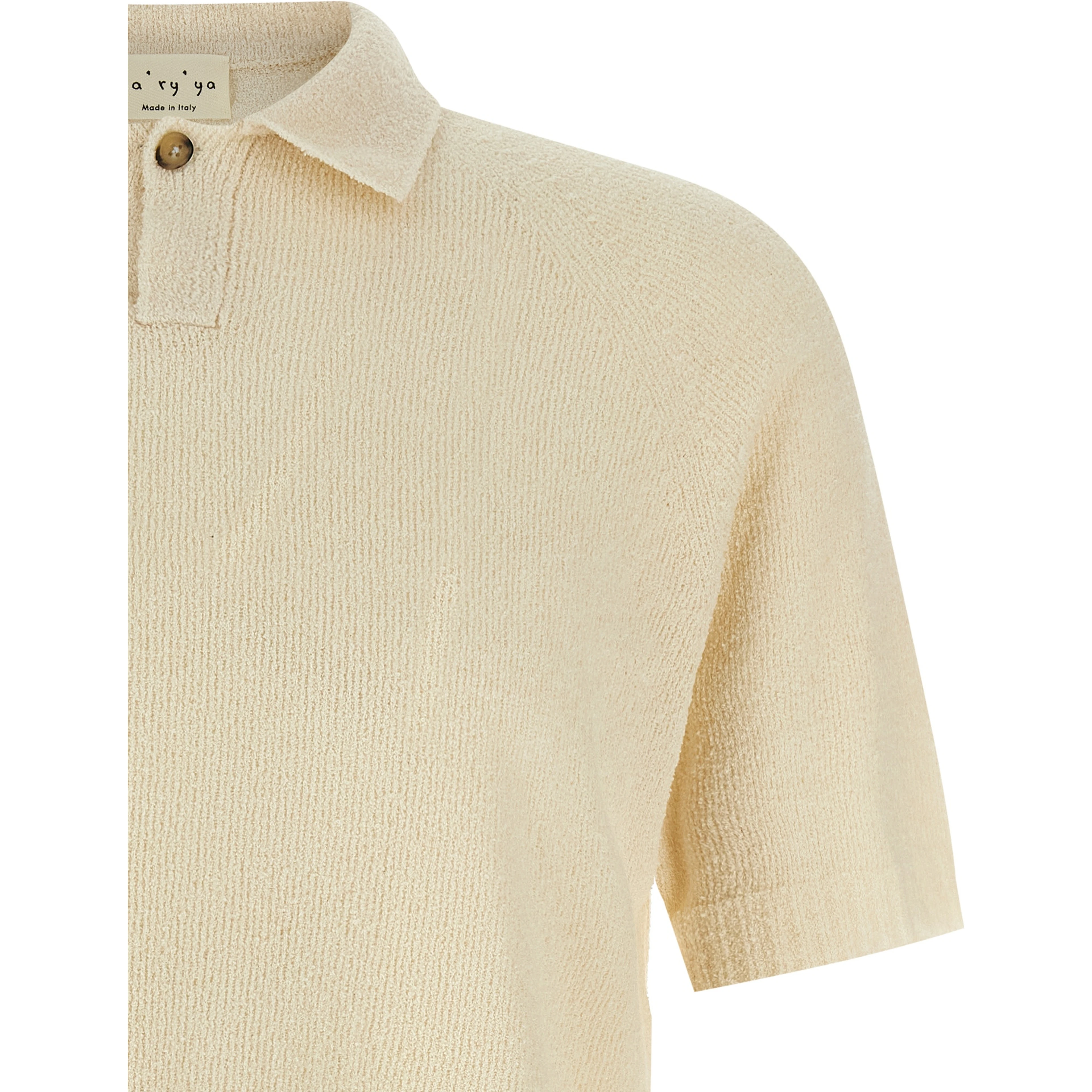 Beige Cotton Polo Shirt