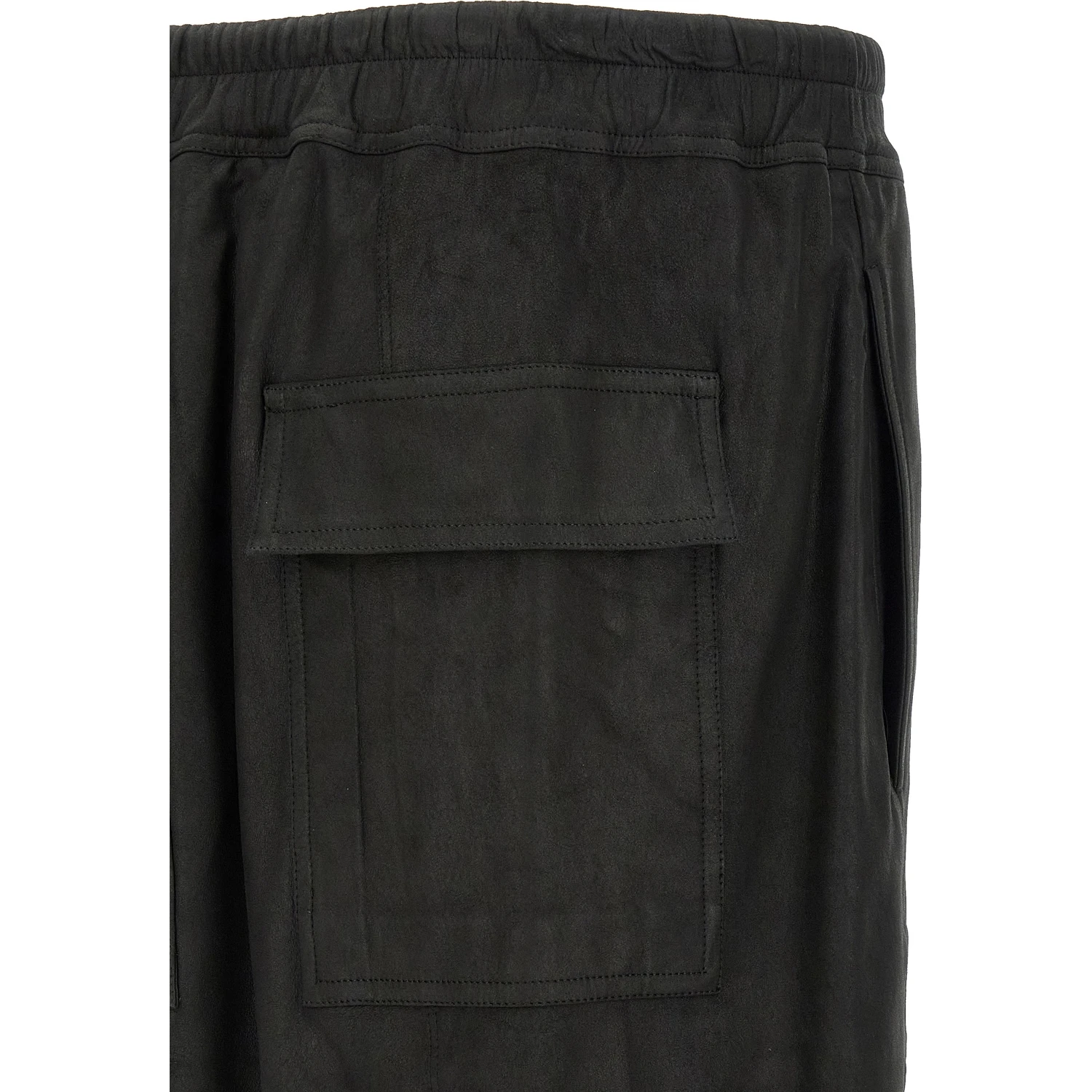 Black Lamb Leather Bermuda Shorts