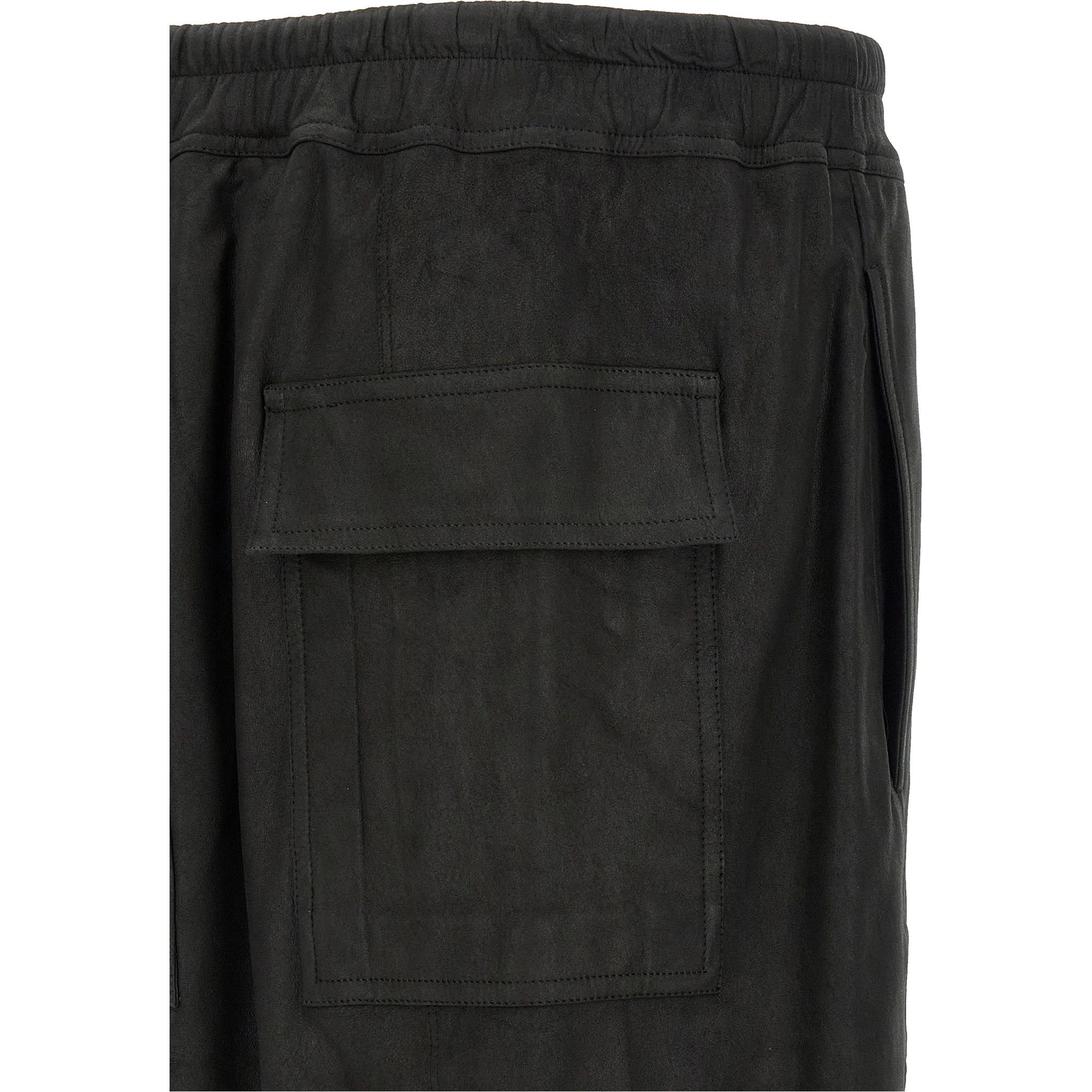 Black Lamb Leather Bermuda Shorts