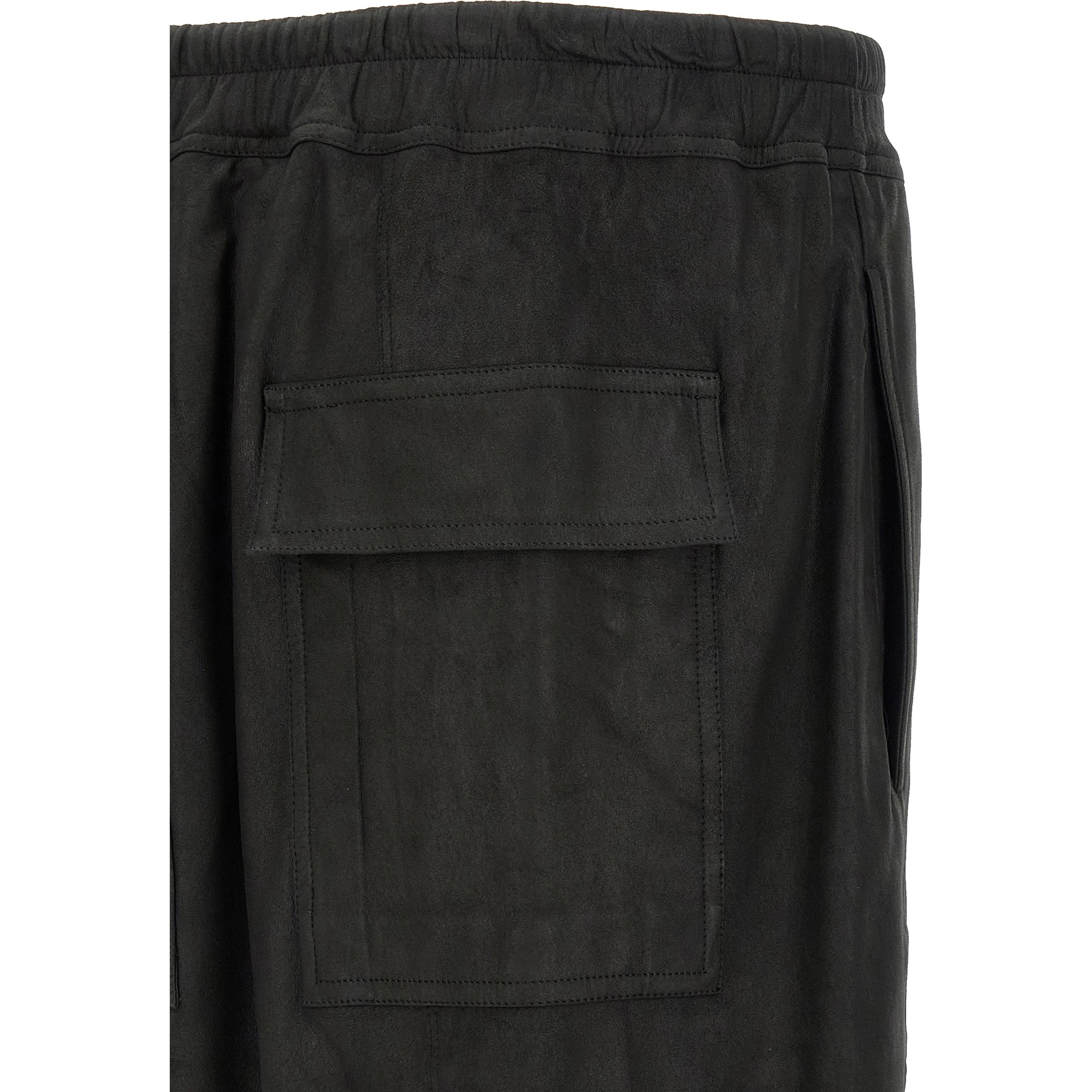 Black Lamb Leather Bermuda Shorts