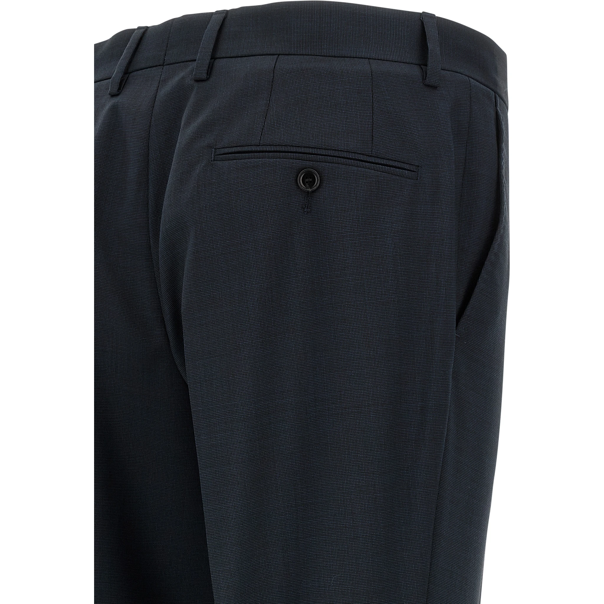 Blue Virgin Wool Two-Piece Suit