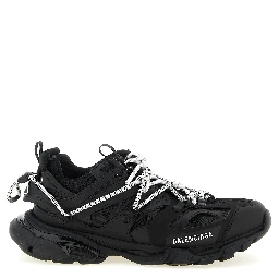 Black Polyethylene Athletic Sneakers