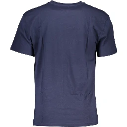 Blue Cotton Men's T-Shirt