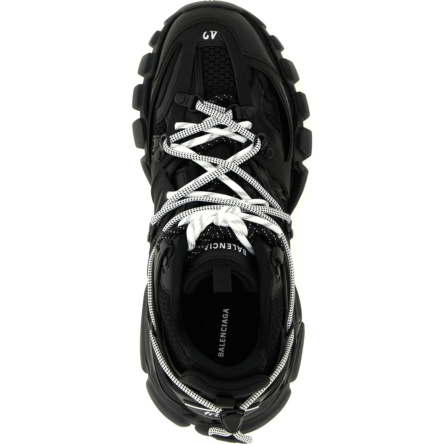 Black Polyethylene Athletic Sneakers