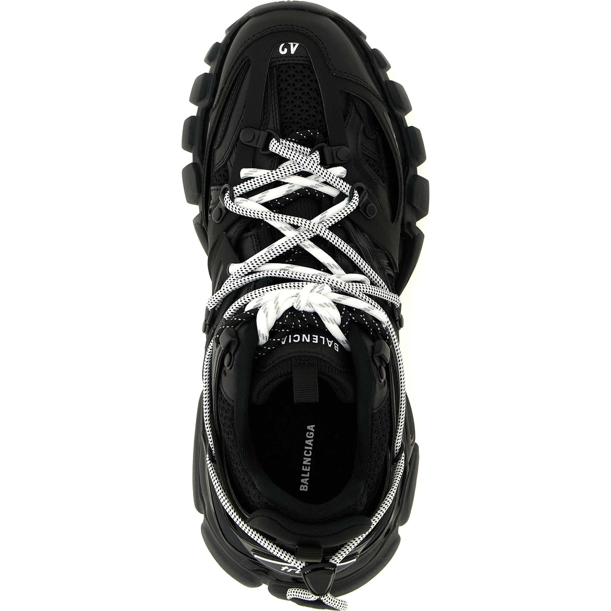 Black Polyethylene Athletic Sneakers