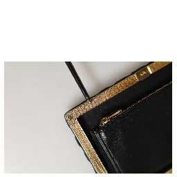 Black Velvet Gold Frame Clutch Evening Clutch Purse Bag