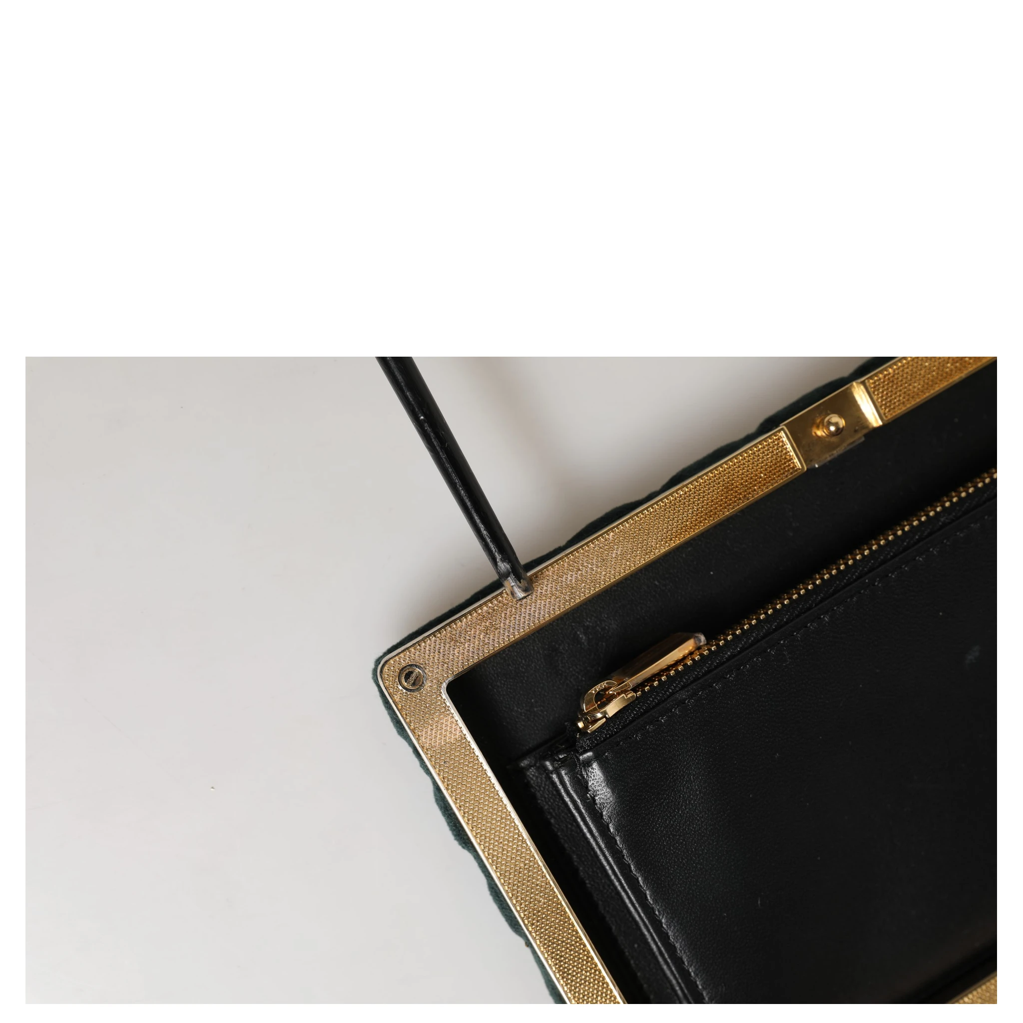 Black Velvet Gold Frame Clutch Evening Clutch Purse Bag