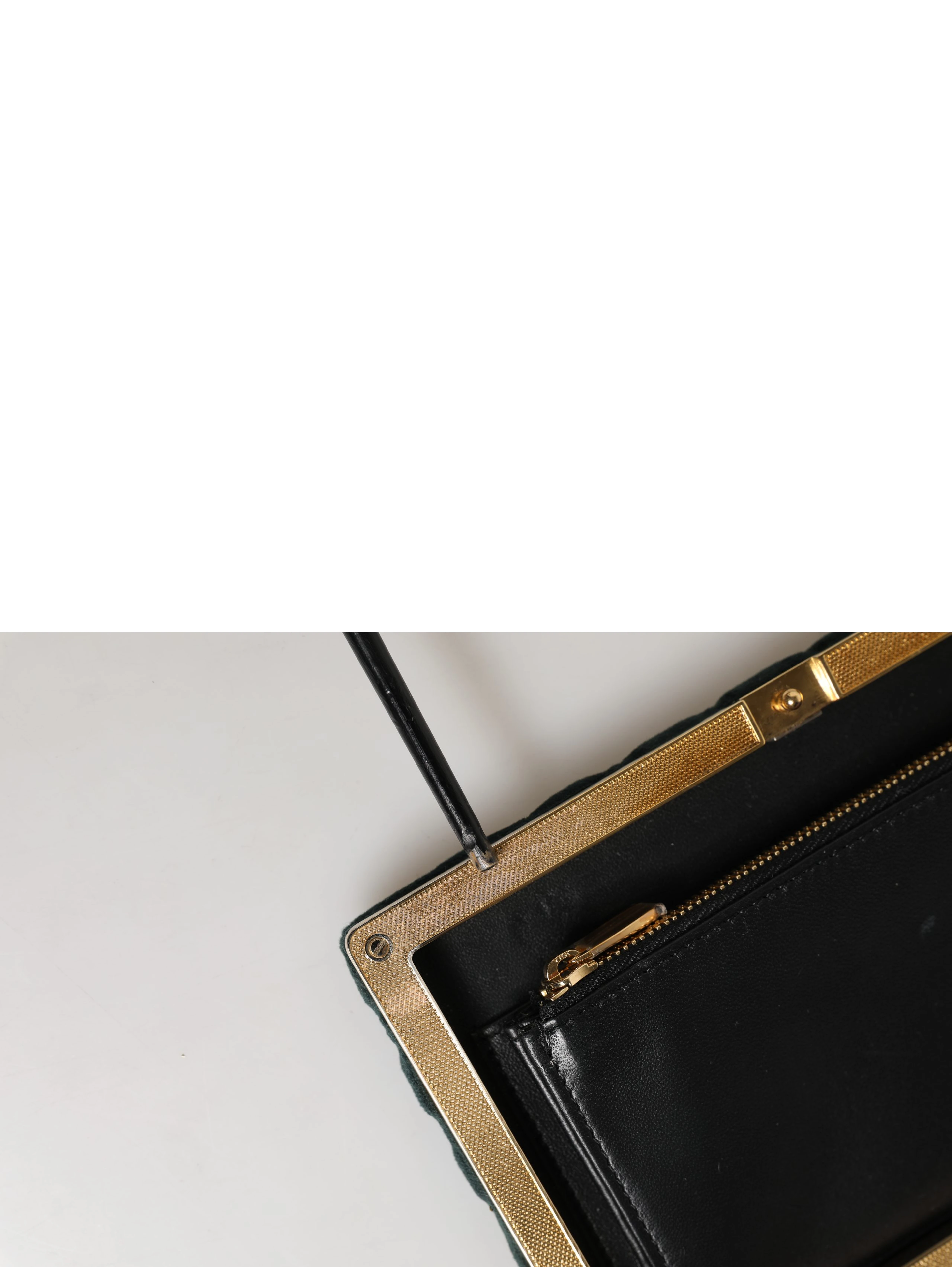 Black Velvet Gold Frame Clutch Evening Clutch Purse Bag