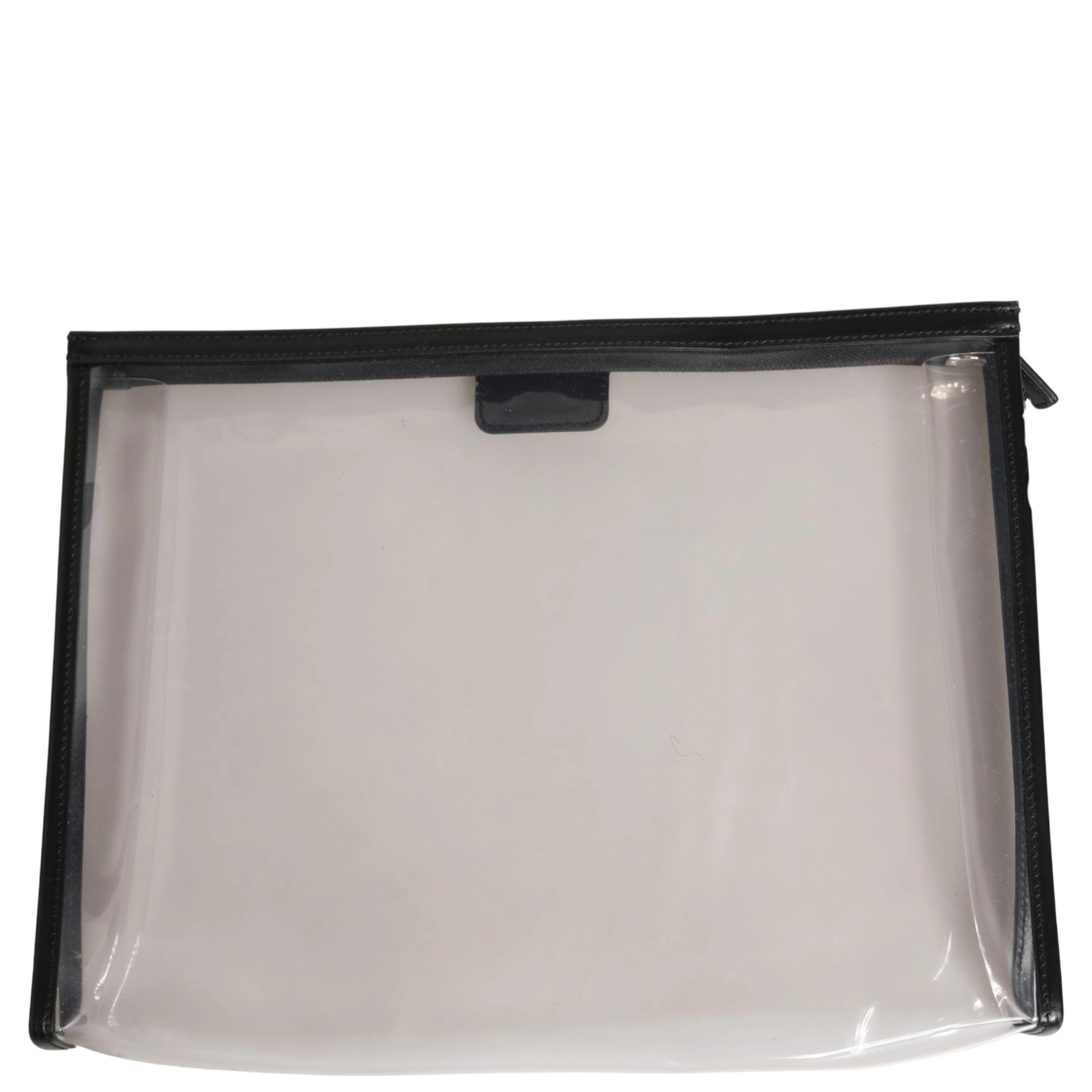 Transparent PVC Clutch Pouch Purse Branded Logo Plaque Bag