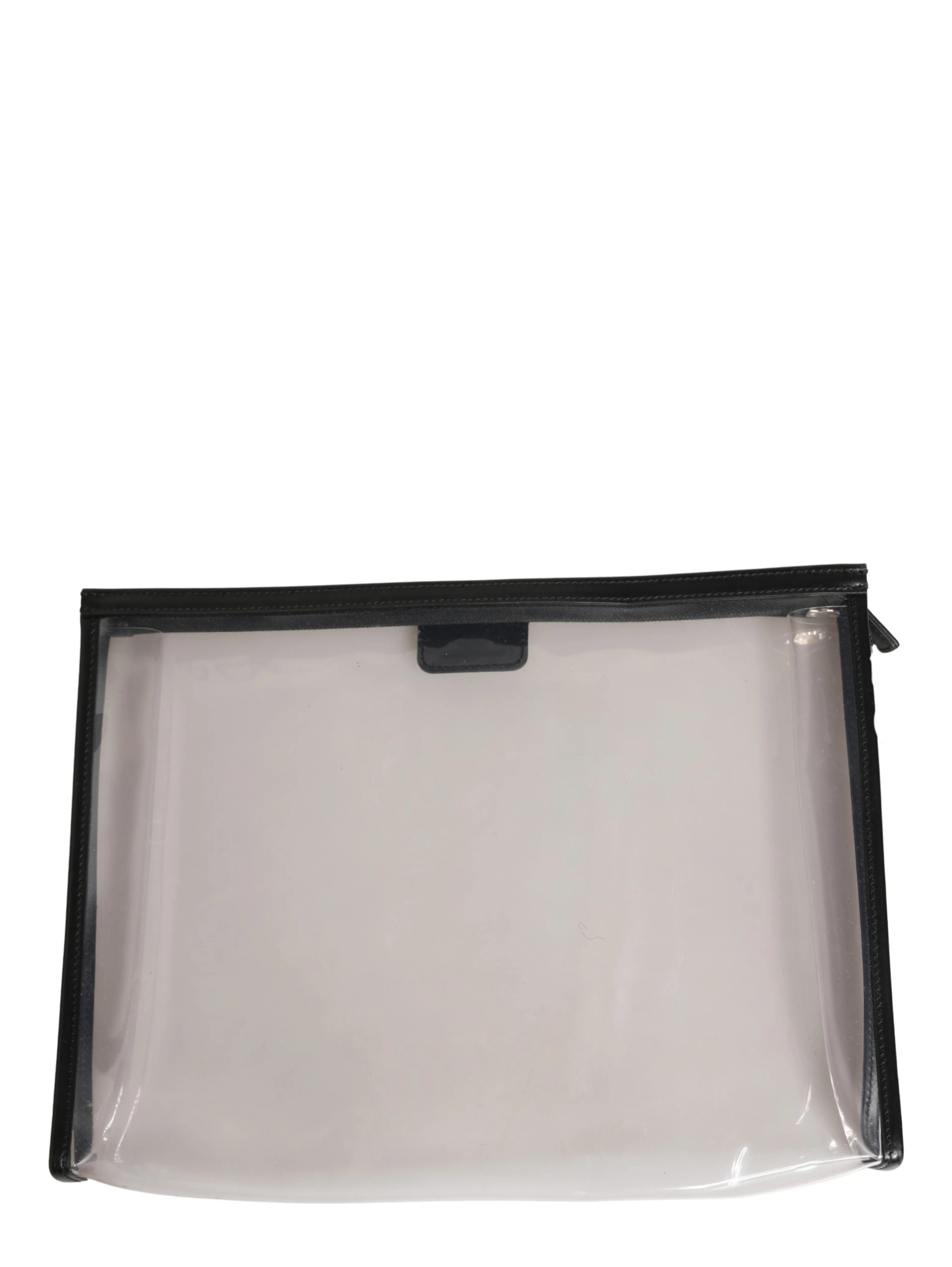 Transparent PVC Clutch Pouch Purse Branded Logo Plaque Bag