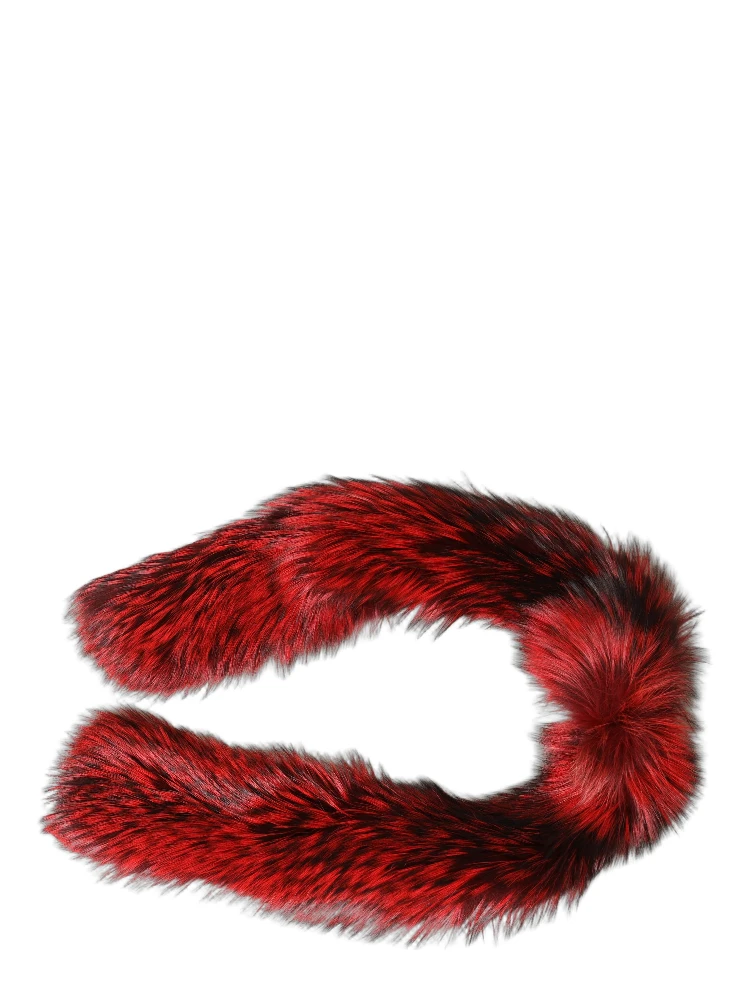Red Fox Fur Neck Wrap Warmer Winter Scarf alternative