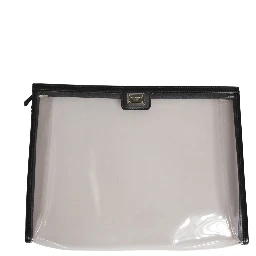 Transparent PVC Clutch Pouch Purse Branded Logo Plaque Bag