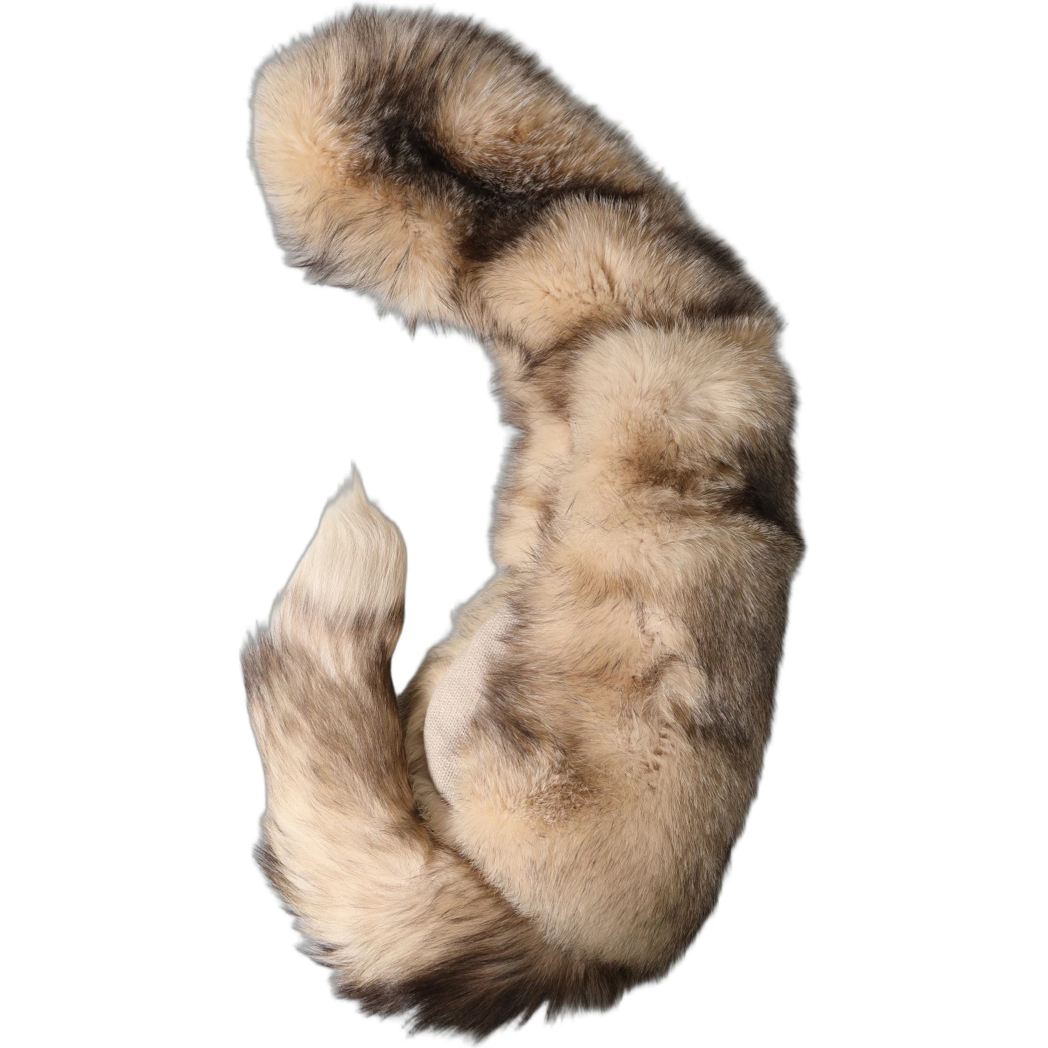 Brown Frost Fox Fur Neck Warmer Winter Scarf